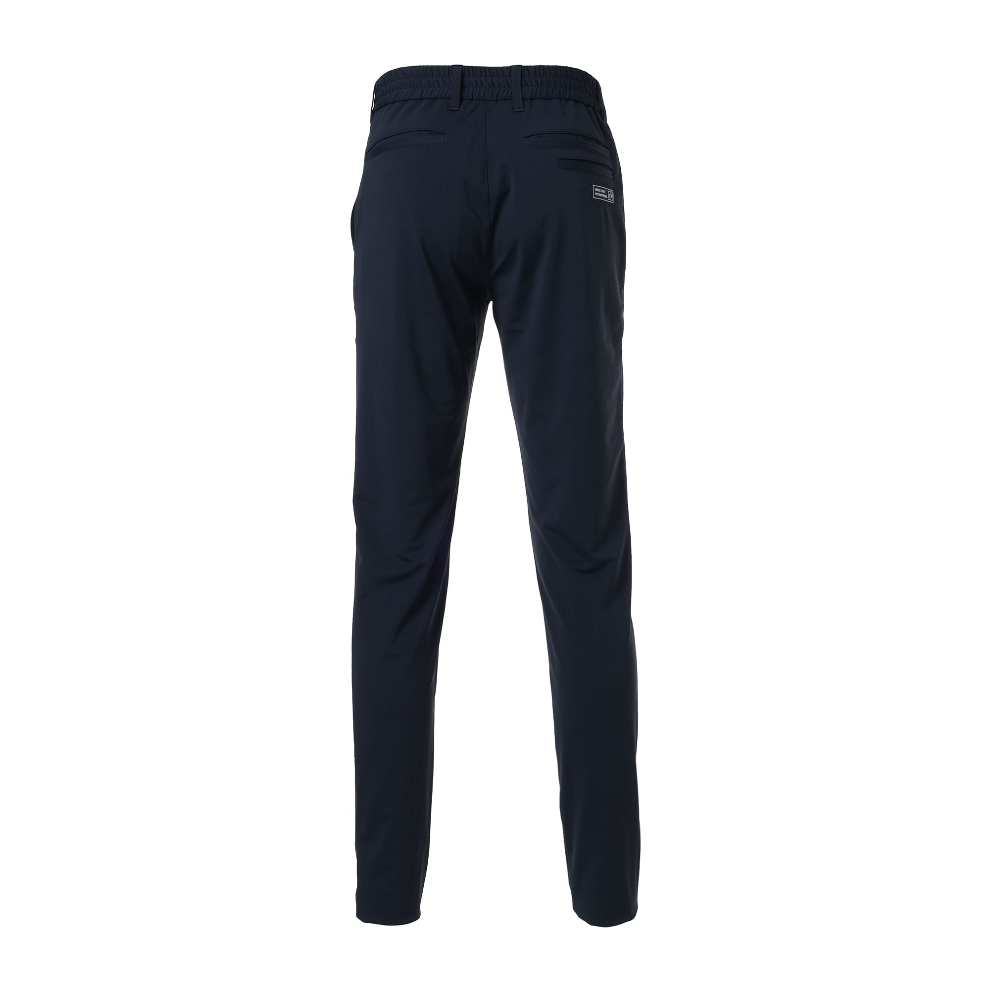 MEN シャドウストライプスーパーストレッチ ロングパンツ ネイビー 071454400
