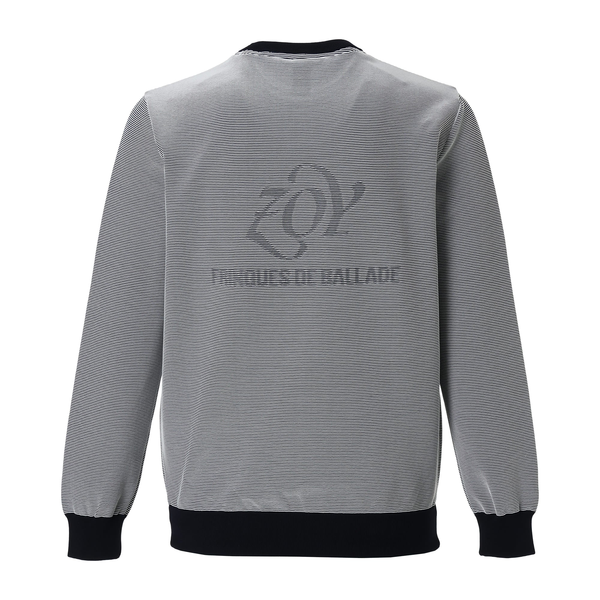 Men's Bicolor Garter Long Sleeve Sweater in Navy and White