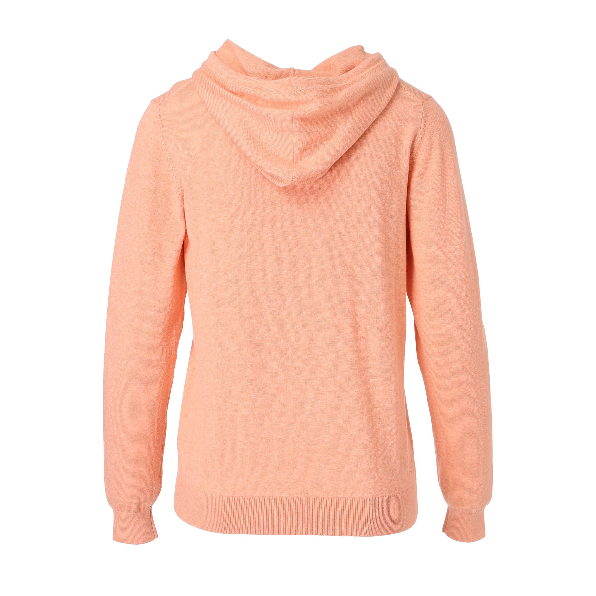 Women's Melange Cotton Long Sleeve Sweater in Orange