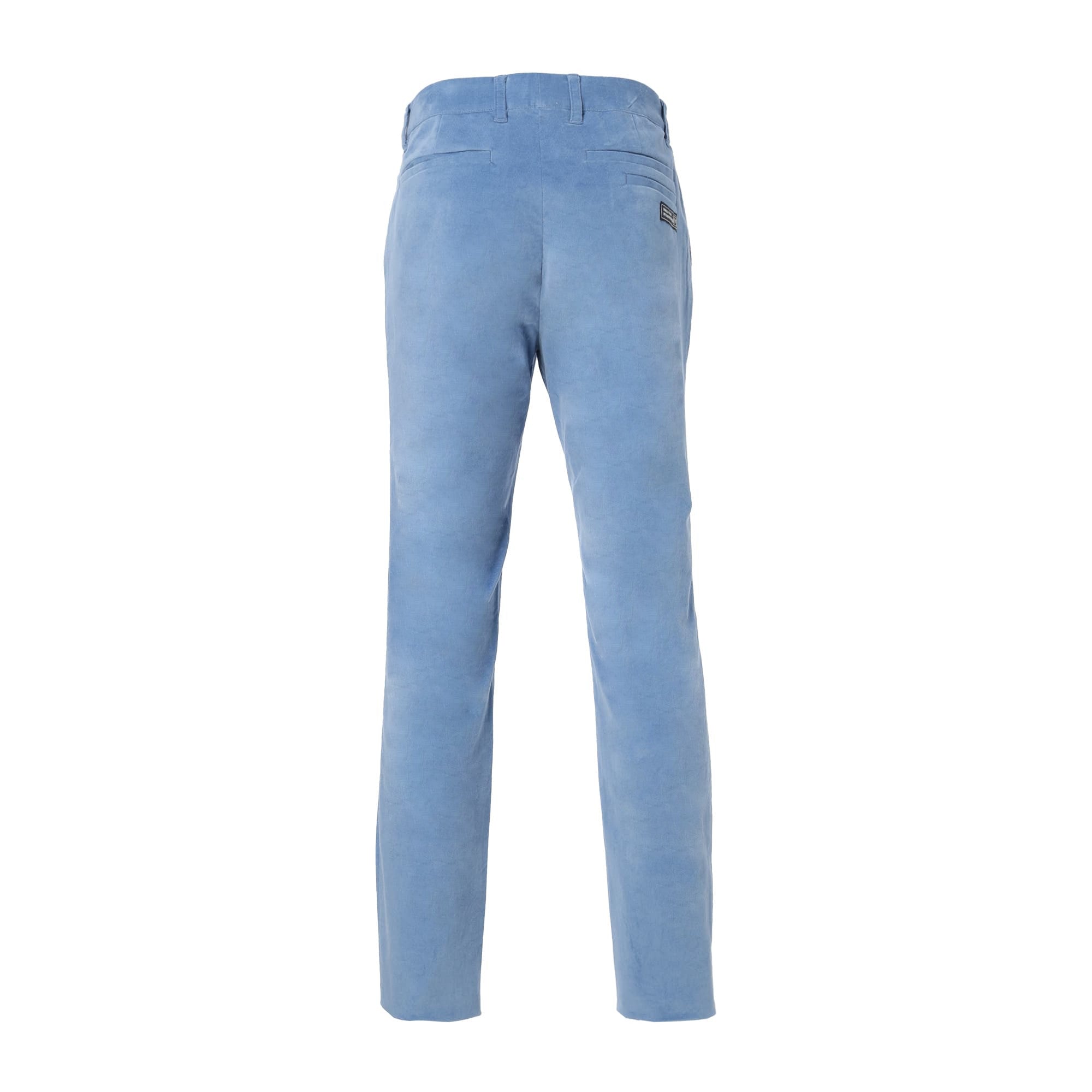 MEN COTTON velvetteen ロングパンツ ブルー