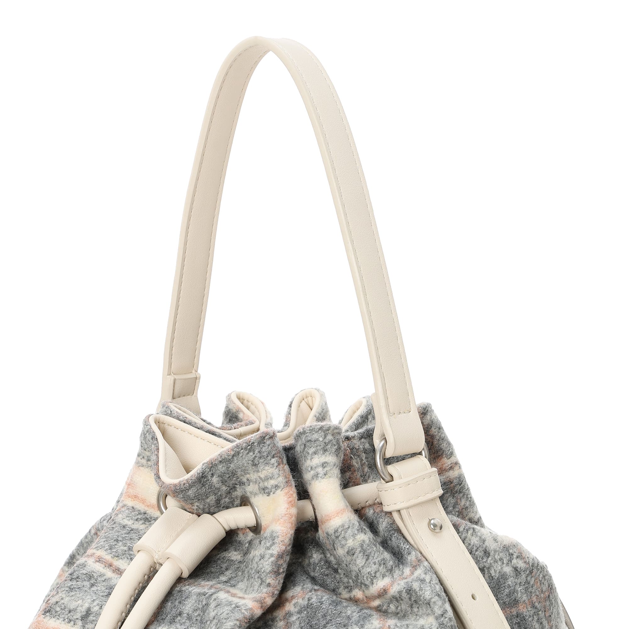 Women's Check Cart Bag Navy