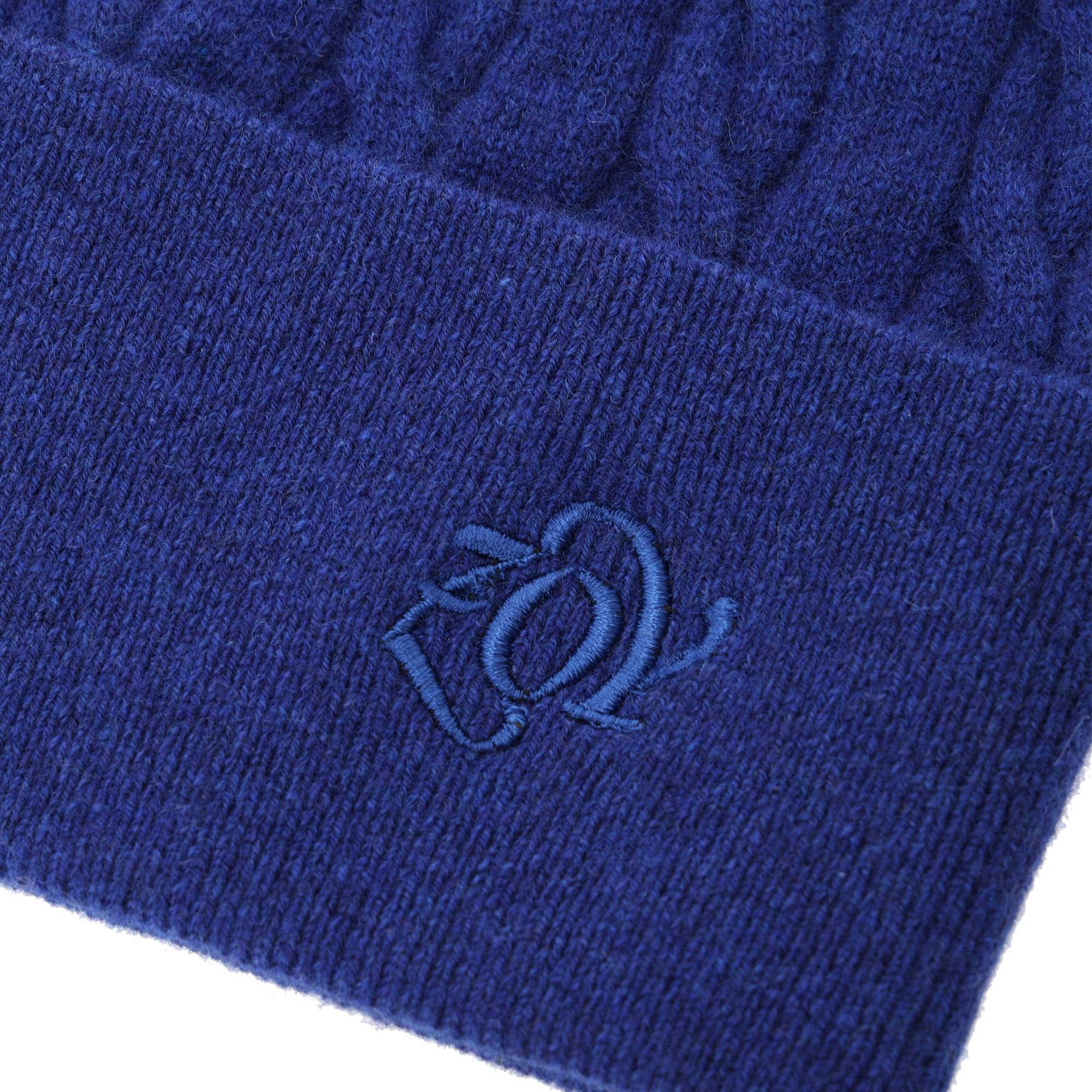 UNISEX Recycled CASHMERE Knit Beanie, Royal Blue, 071444814