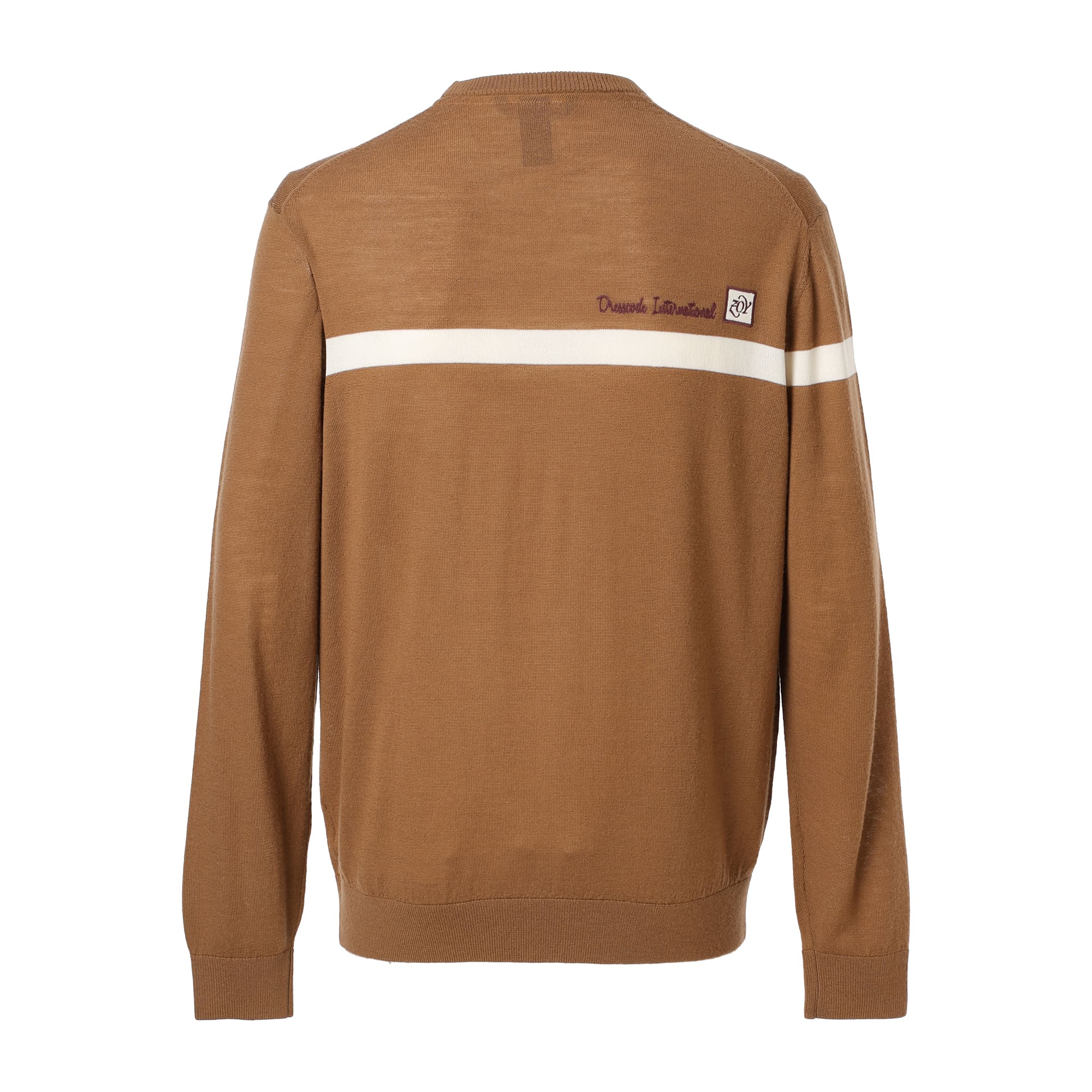 MEN エクストラファインメリノウール 長袖セーター モカ