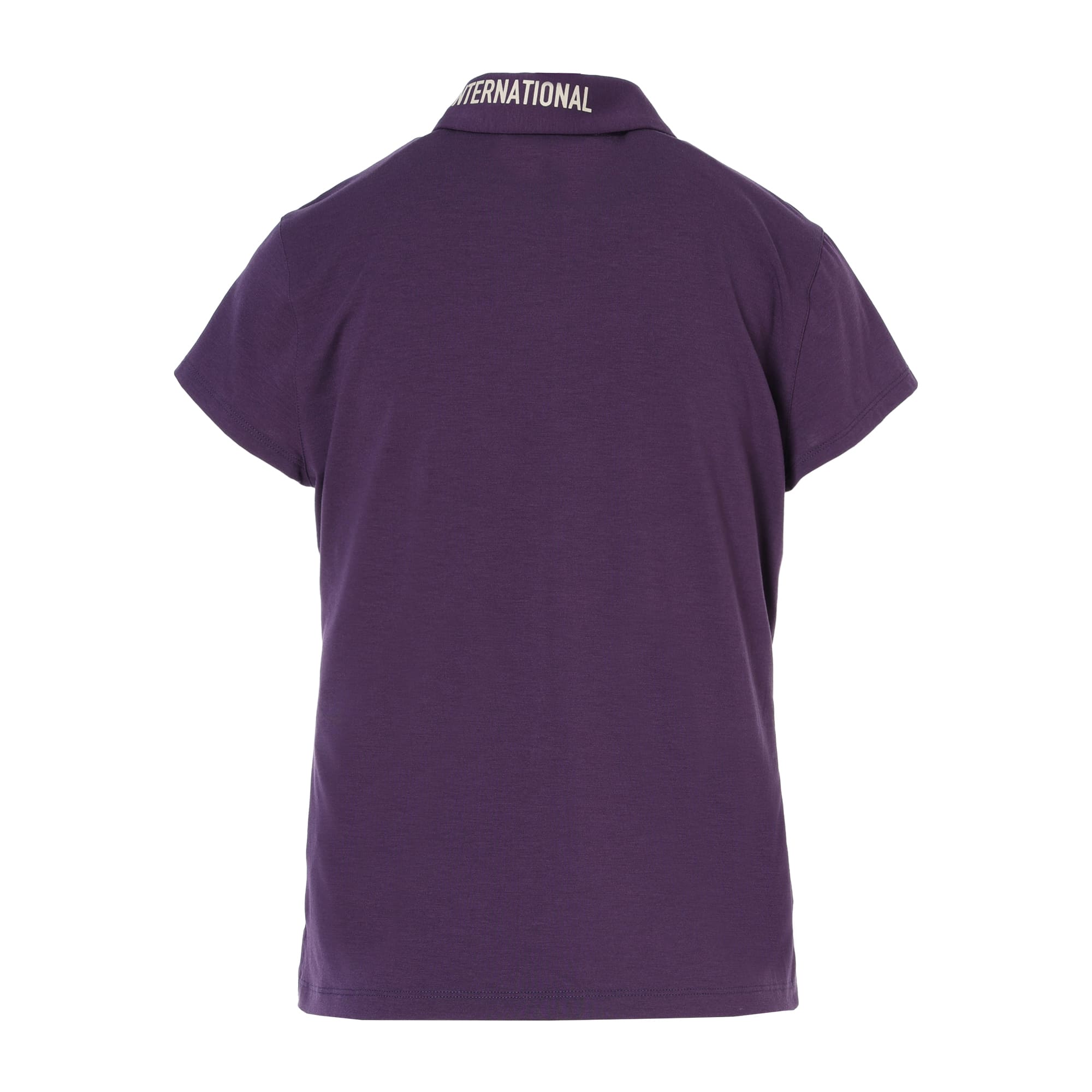 WOMEN ストレッチジャージー 半袖シャツ ボルドー