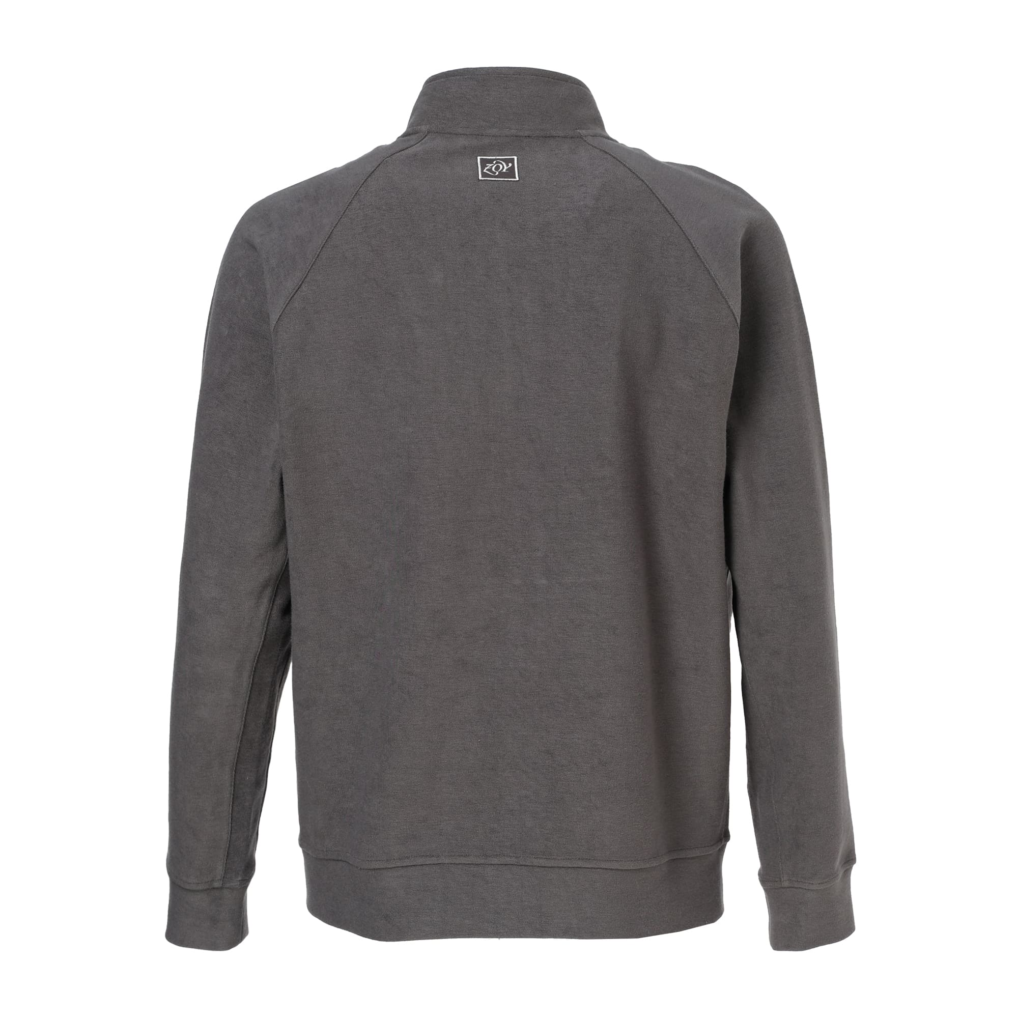 MEN オーガニックコットンパイル ブルゾン チャコール