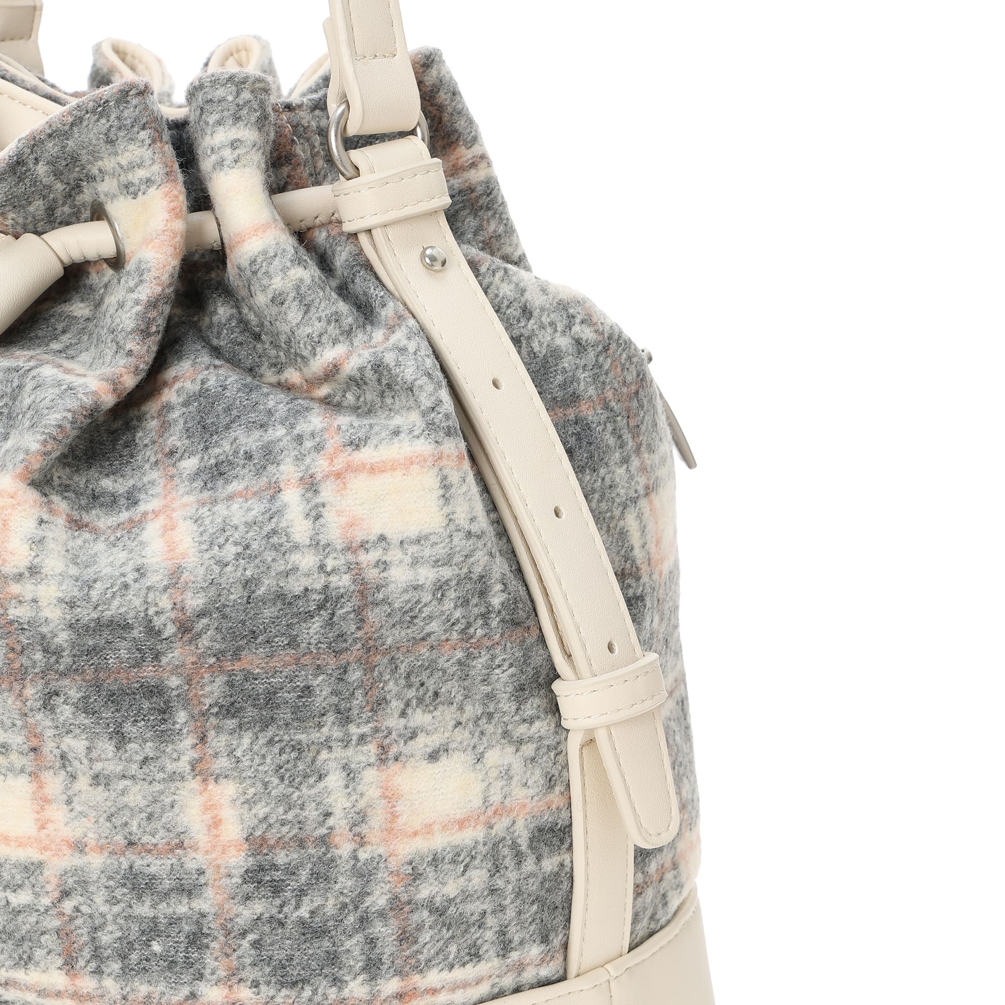 Women's Check Cart Bag Navy