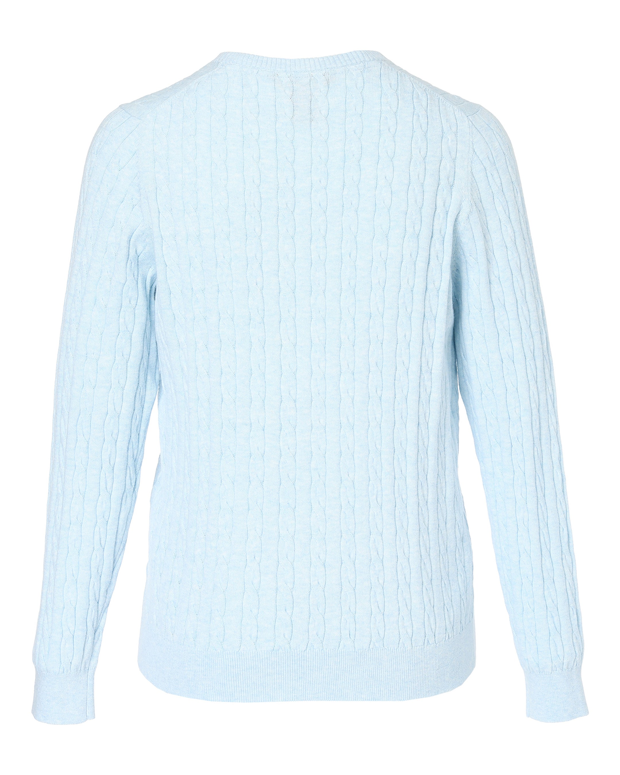 WOMEN ケーブルニット 長袖セーター ウォーターブルー