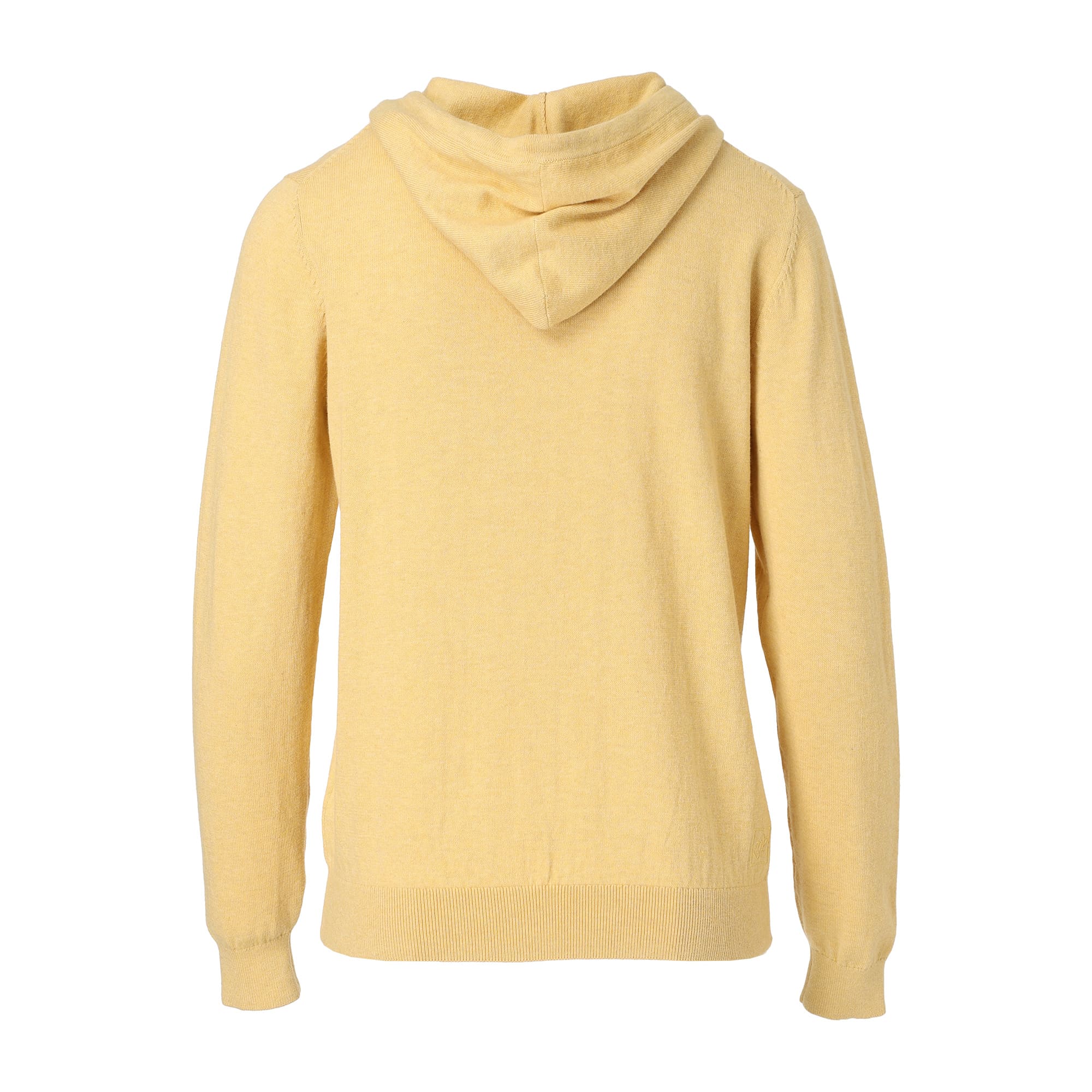 Women's Melange Cotton Long Sleeve Sweater in Yellow