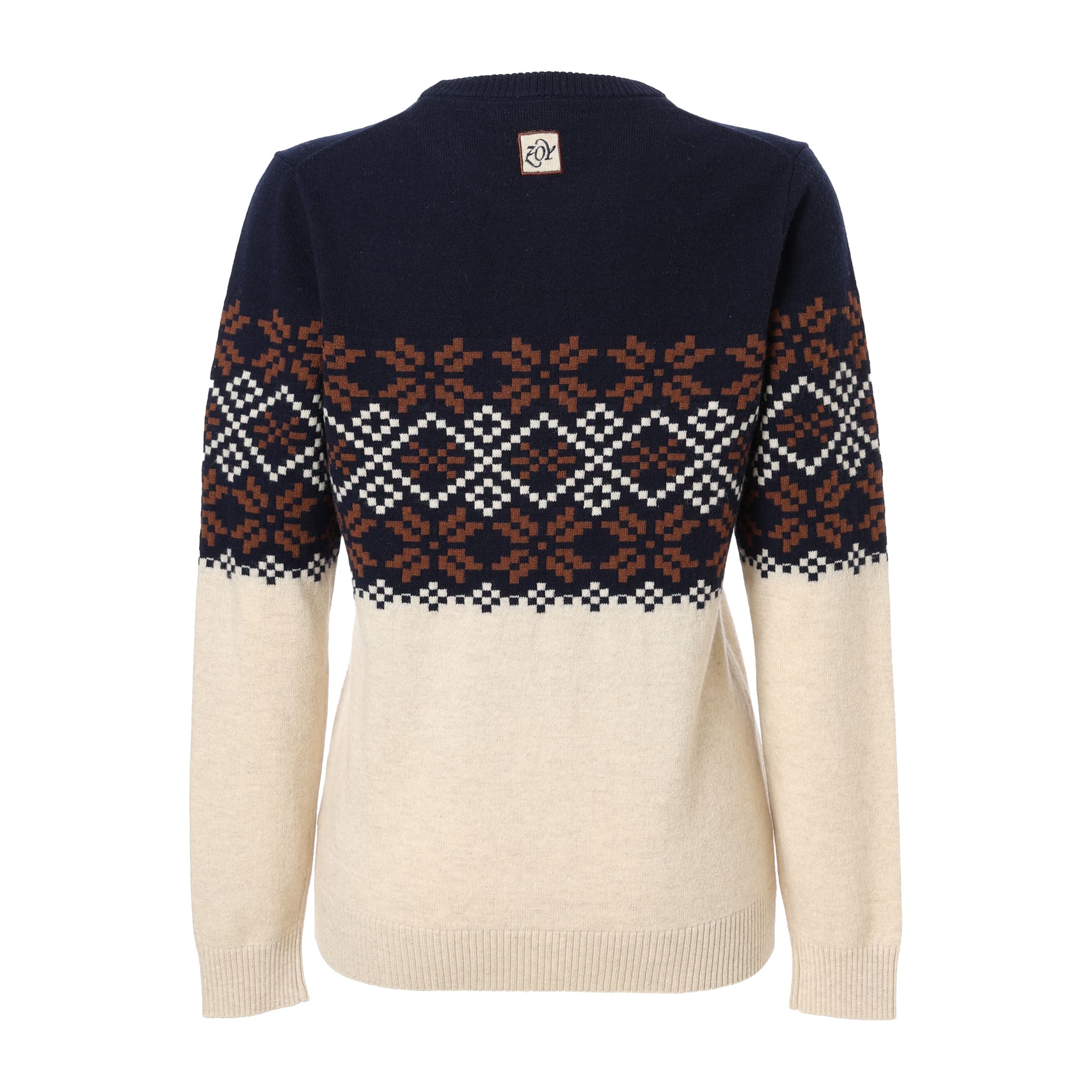 Women's Superfine Merino Wool x Cashmere Long Sleeve Sweater, Navy, 071644712