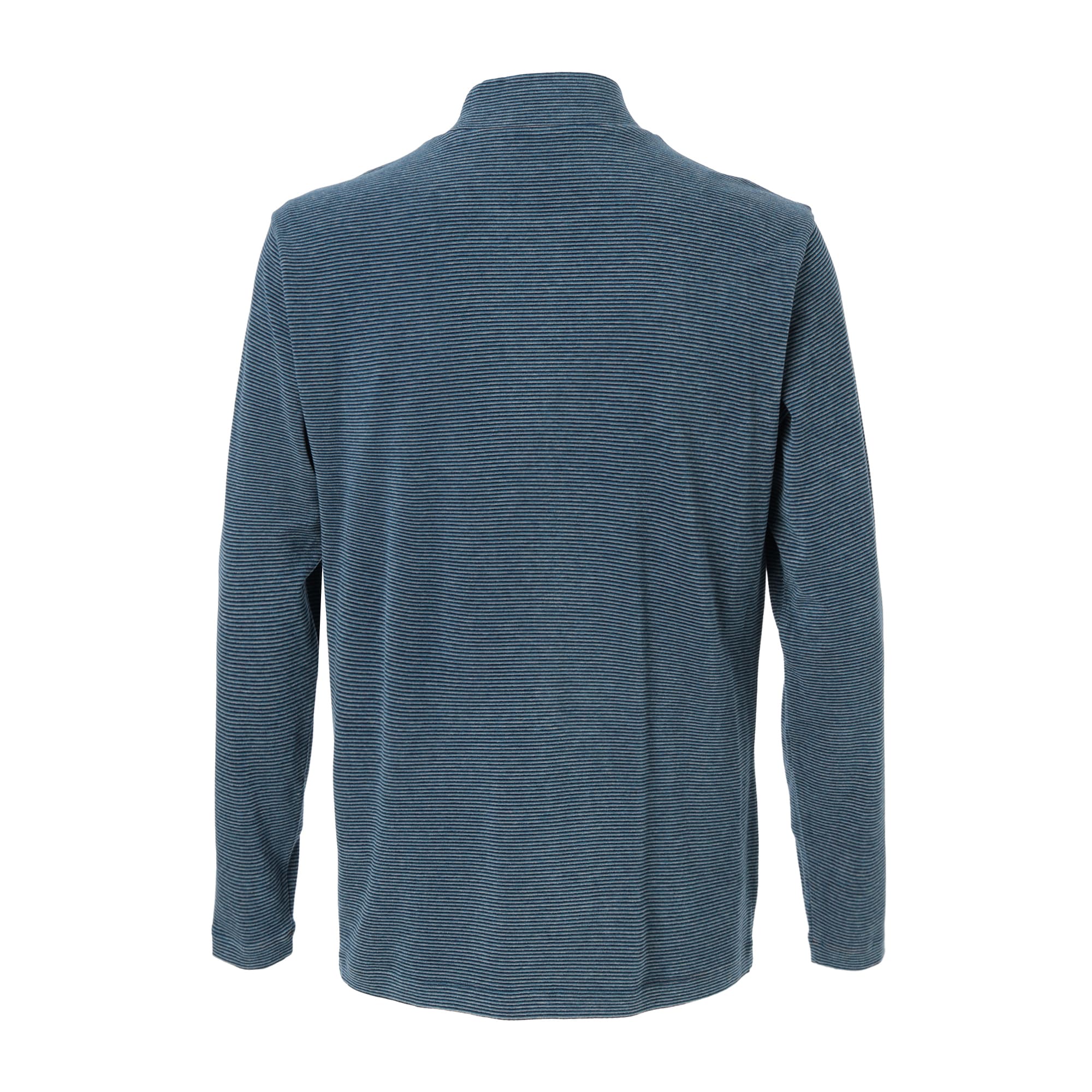 Men's Multi-Striped Long Sleeve Shirt in Blue and Gray (071444025)