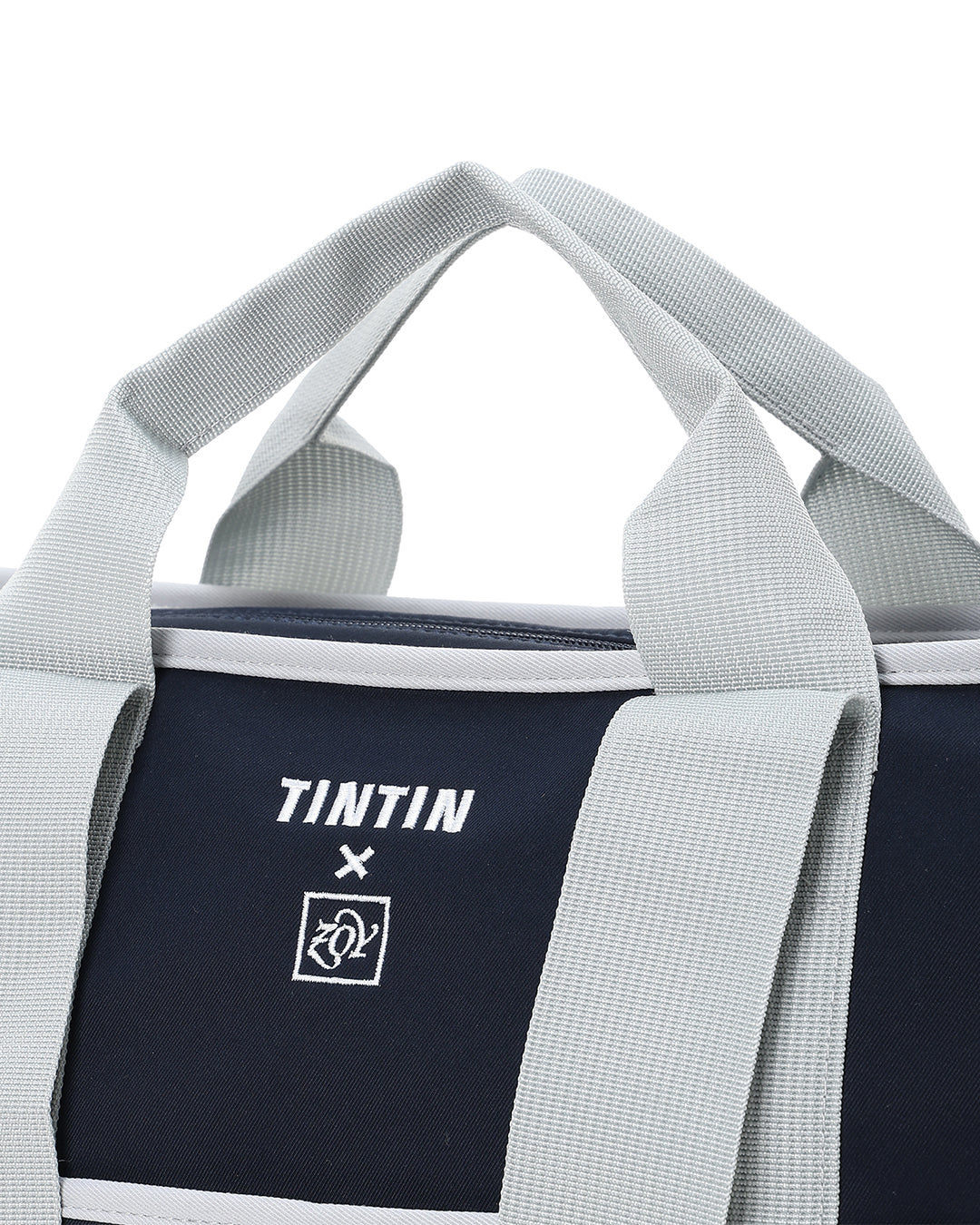 【 TINTIN × ZOY 】 UNISEX ツイルビッグトートバッグ ネイビー