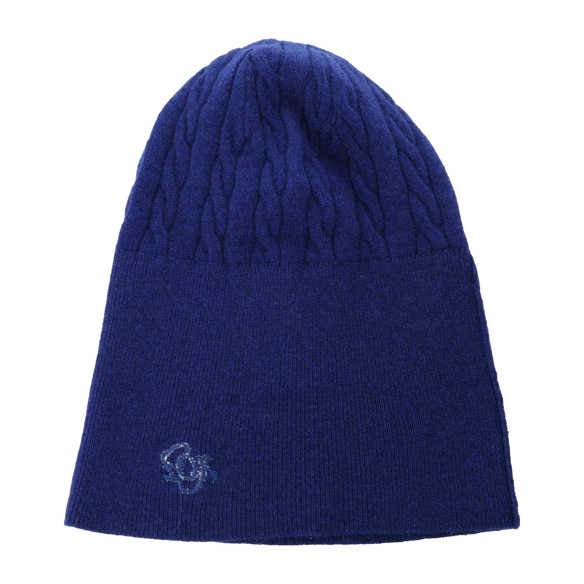 UNISEX Recycled CASHMERE Knit Beanie, Royal Blue, 071444814