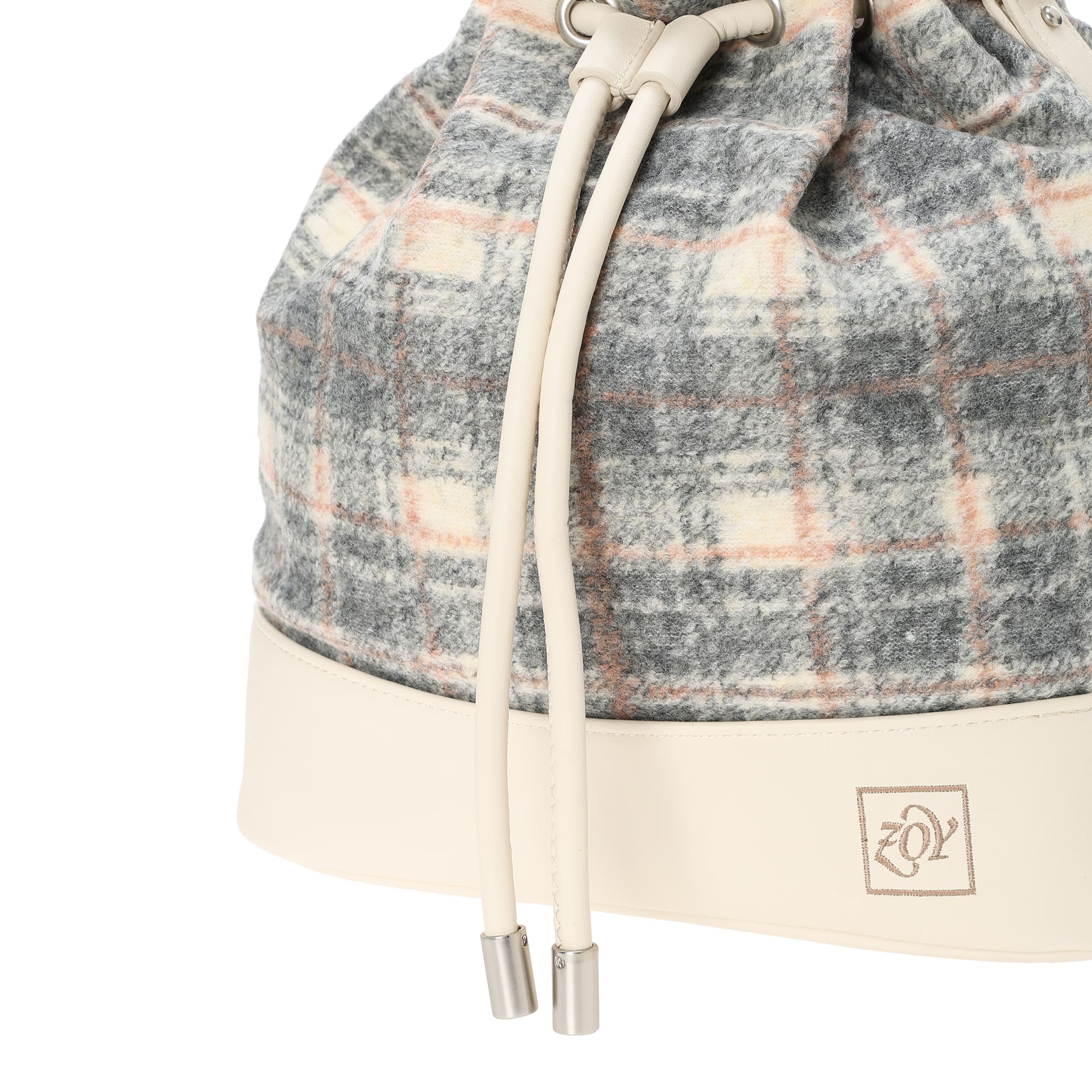 Women's Check Cart Bag Navy