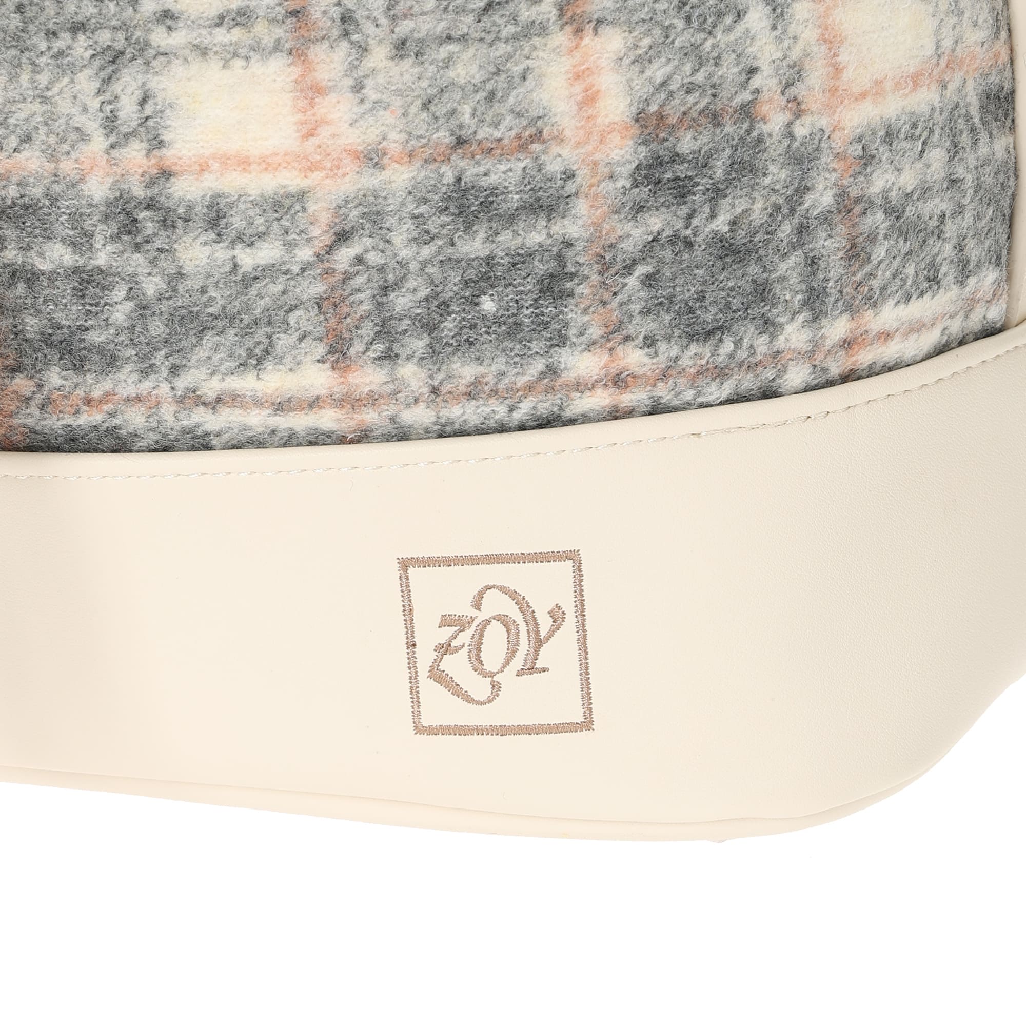 Women's Check Cart Bag in Ecru