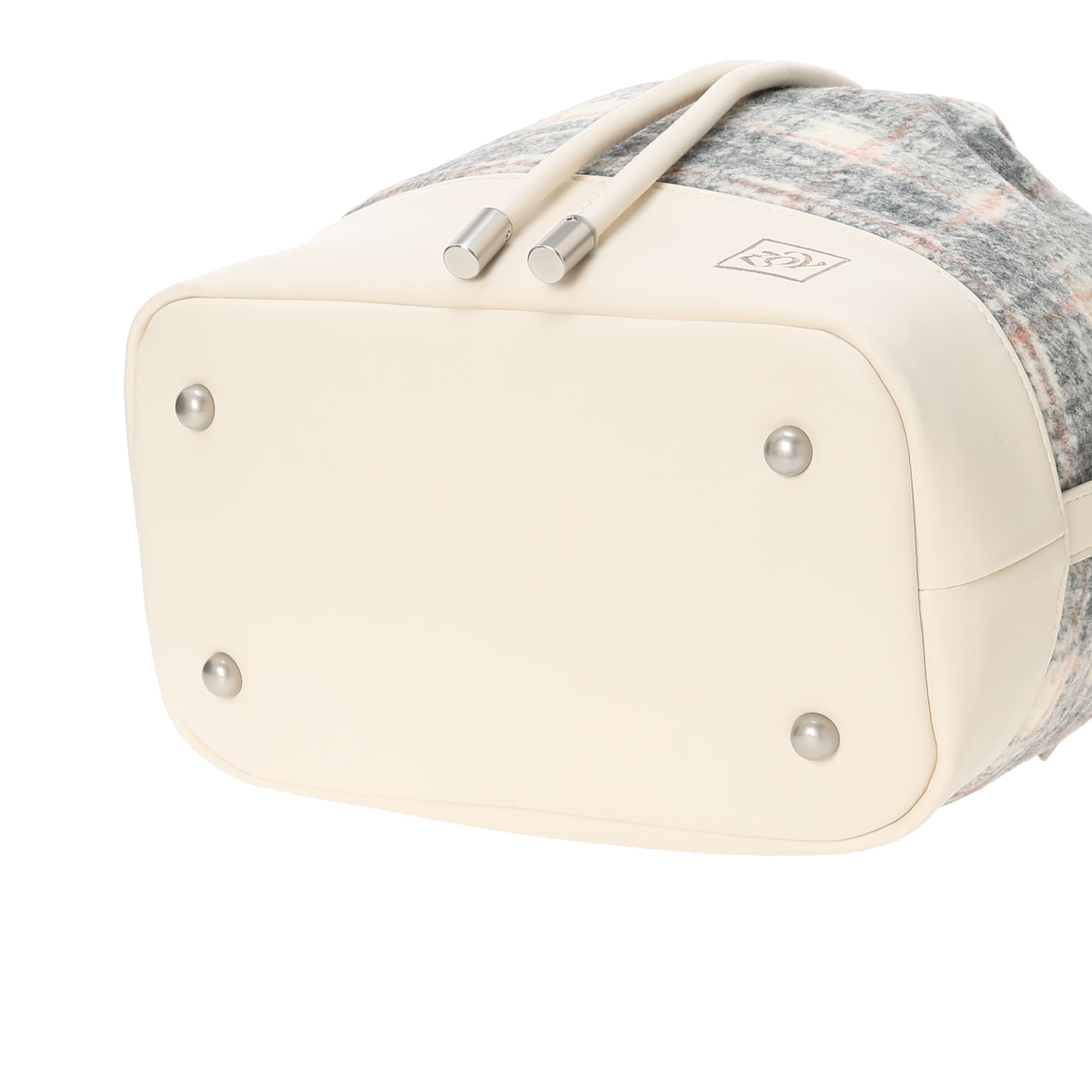 Women's Check Cart Bag in Ecru