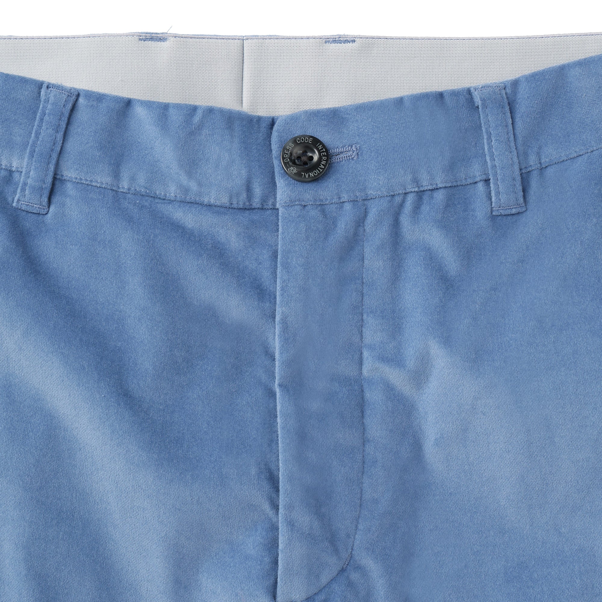 MEN COTTON velvetteen ロングパンツ ブルー
