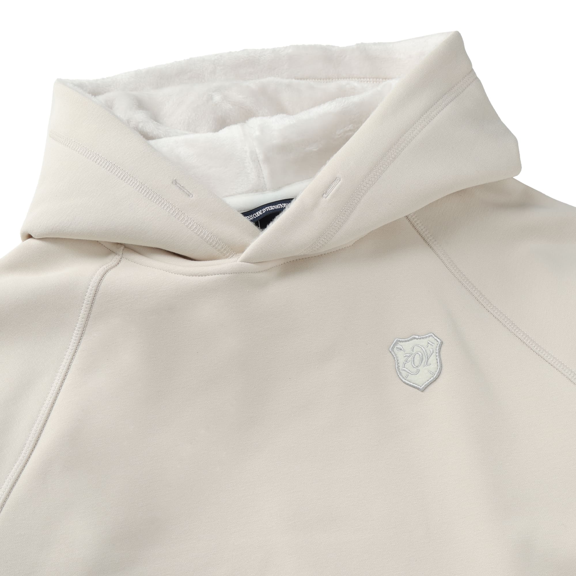 WOMEN LONG-STAPLE COTTON BOMBER フーディー アイボリー