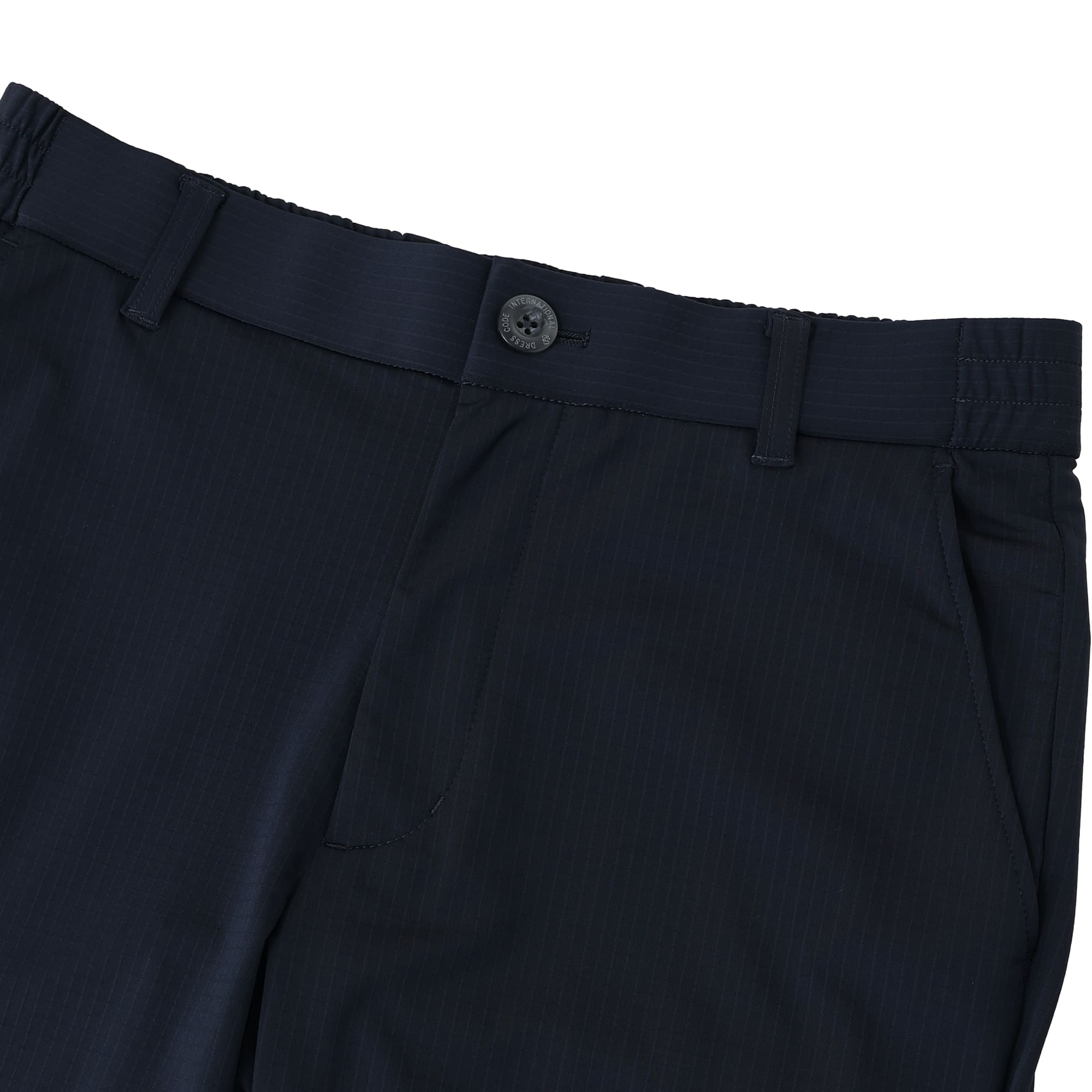 MEN シャドウストライプスーパーストレッチ ロングパンツ チャコール 071454400