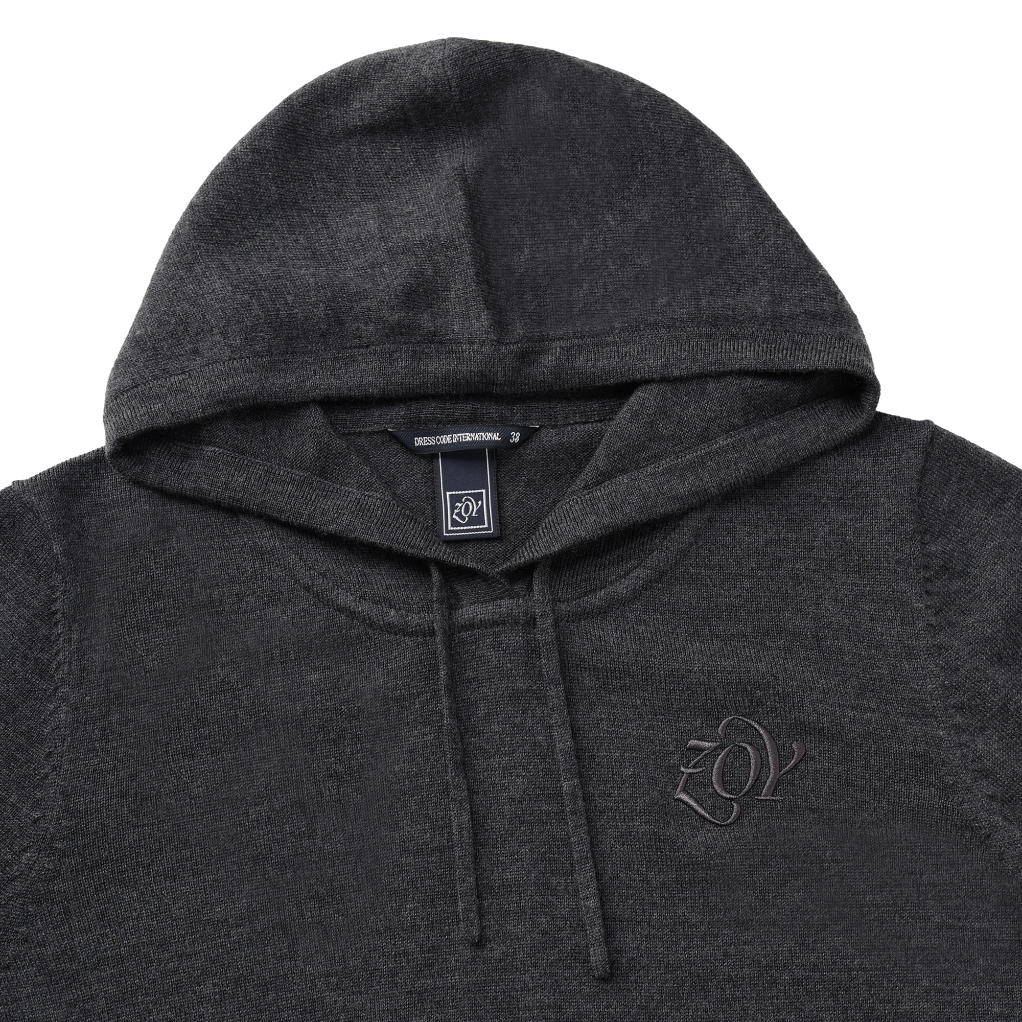 WOMEN エクストラファインメリノウール ニットフーディー ターコイズ