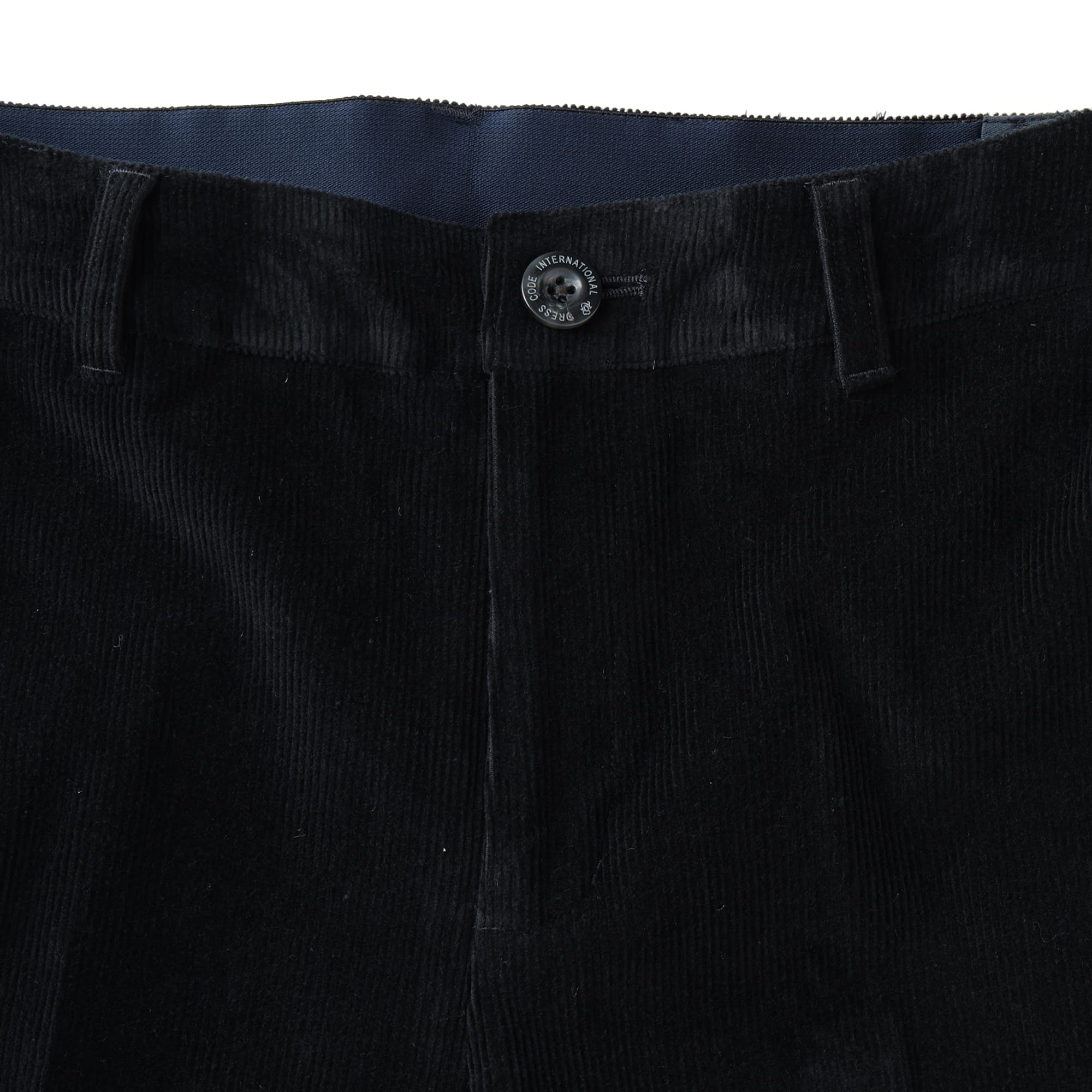 WOMEN ウールコーデュロイ ロングパンツ ネイビー