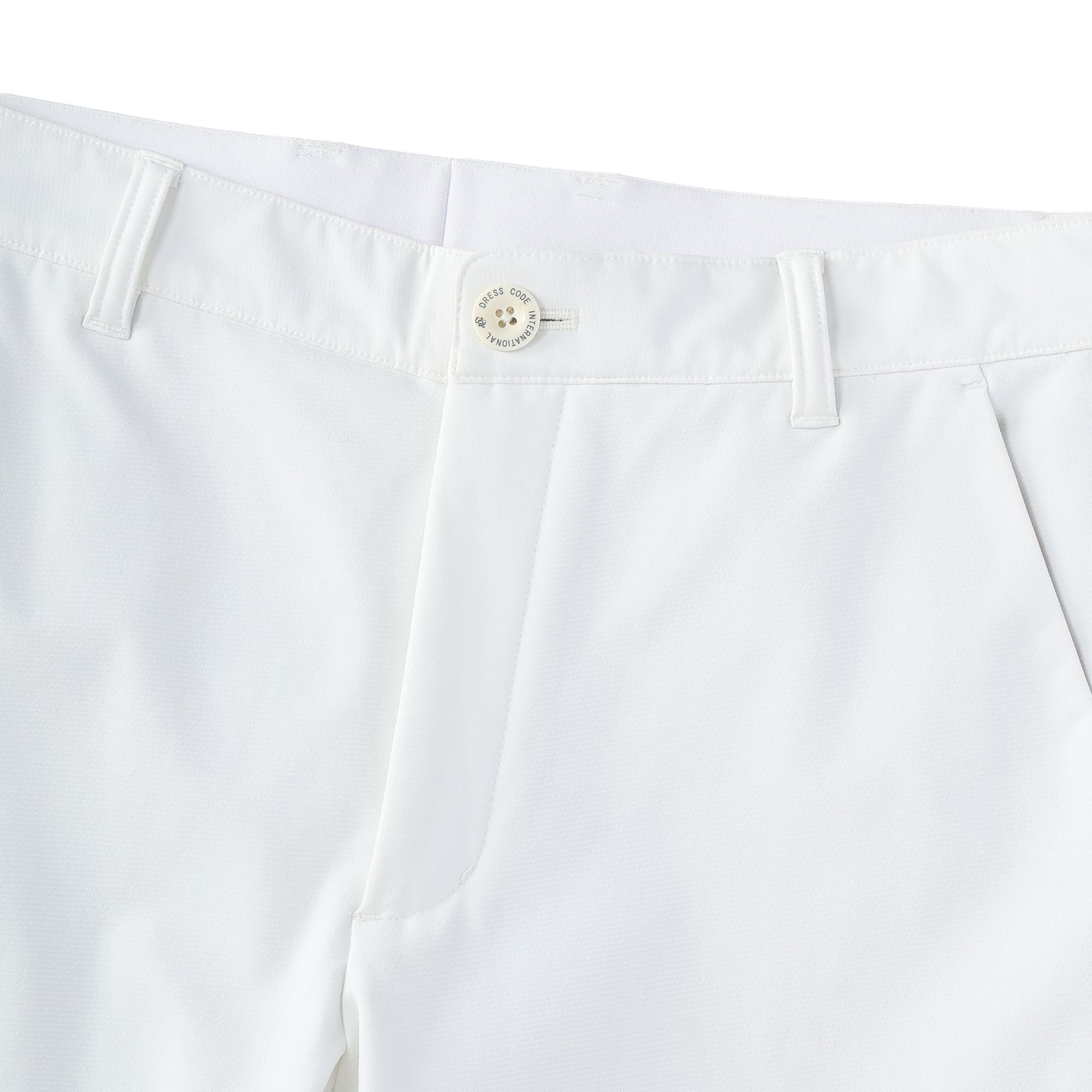 Men's 4-Way Stretch Recycled PL x Back Fleece Long Pants, White