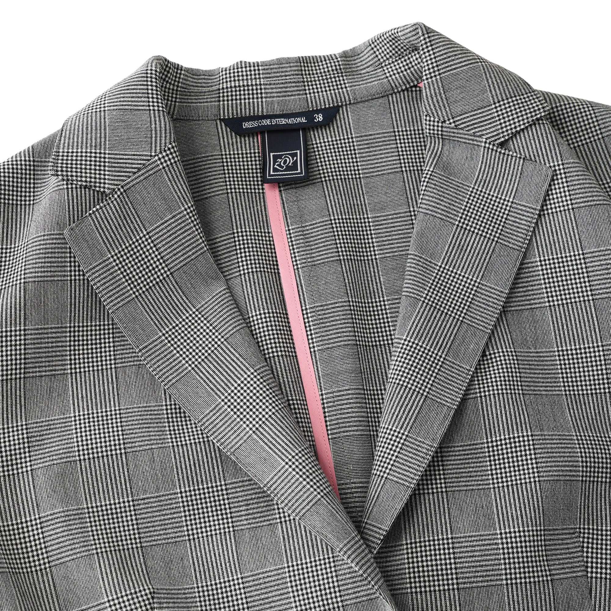 WOMEN グレンチェックストレッチ ジャケット グレー