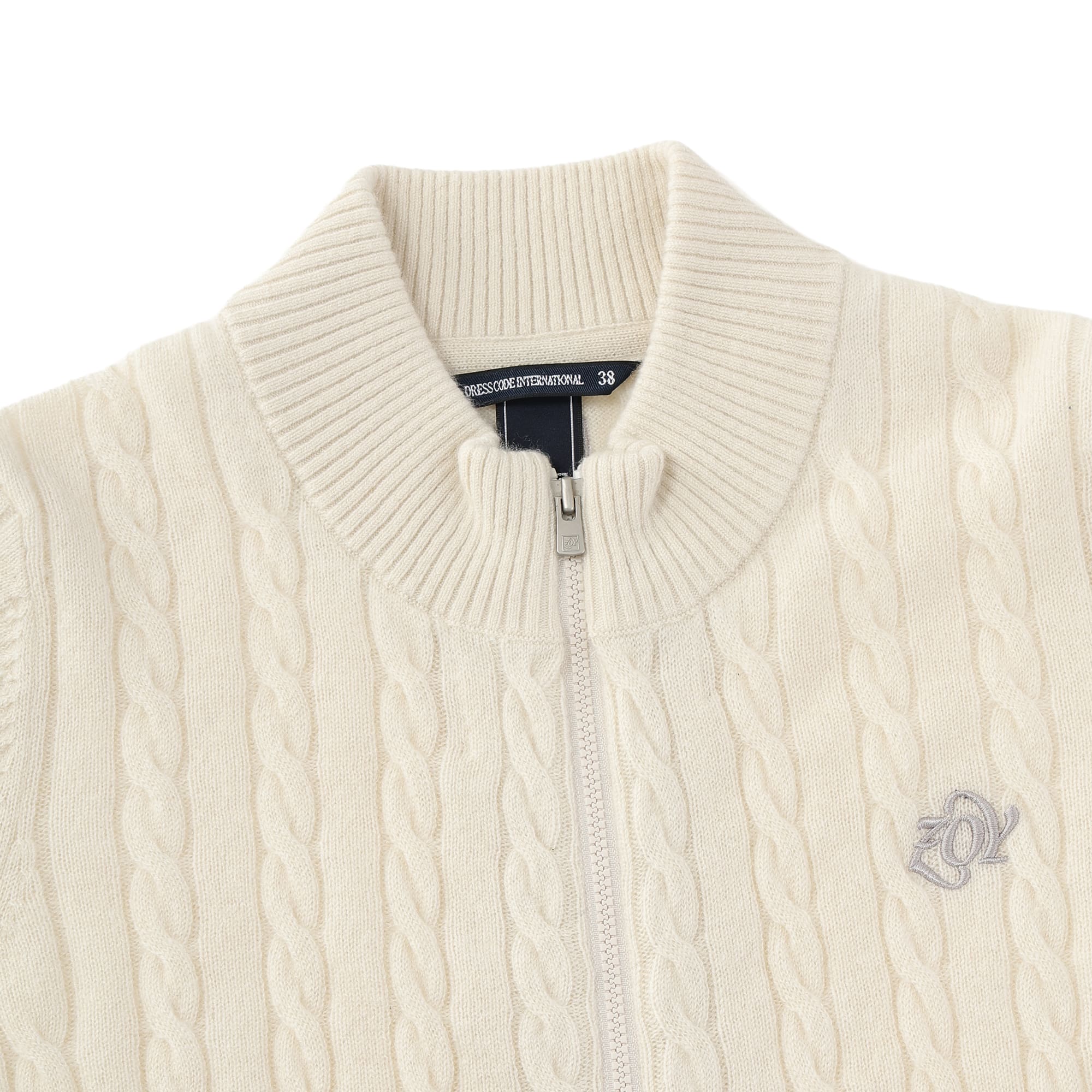WOMEN Recycled CASHMERE ニットブルゾン ネイビー