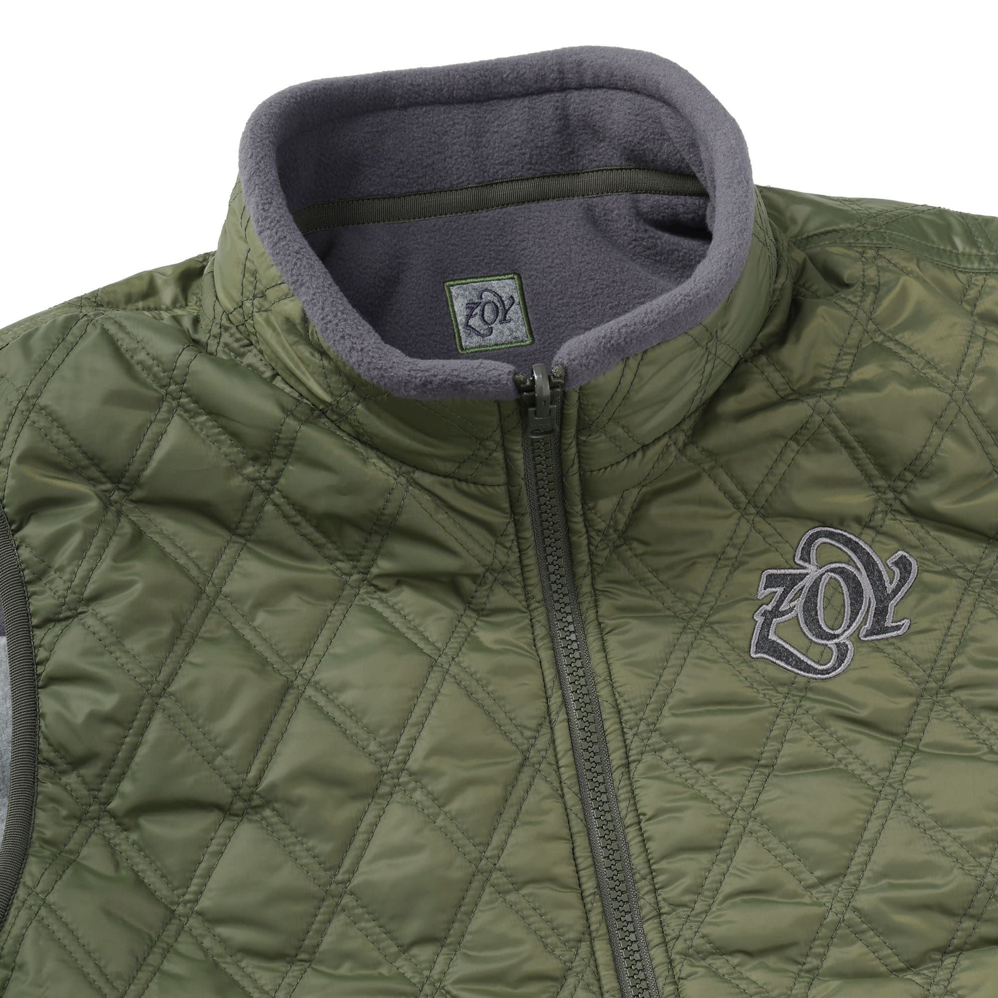 Men's Heiden Taffeta Quilted Reversible Vest, Olive, 071444112
