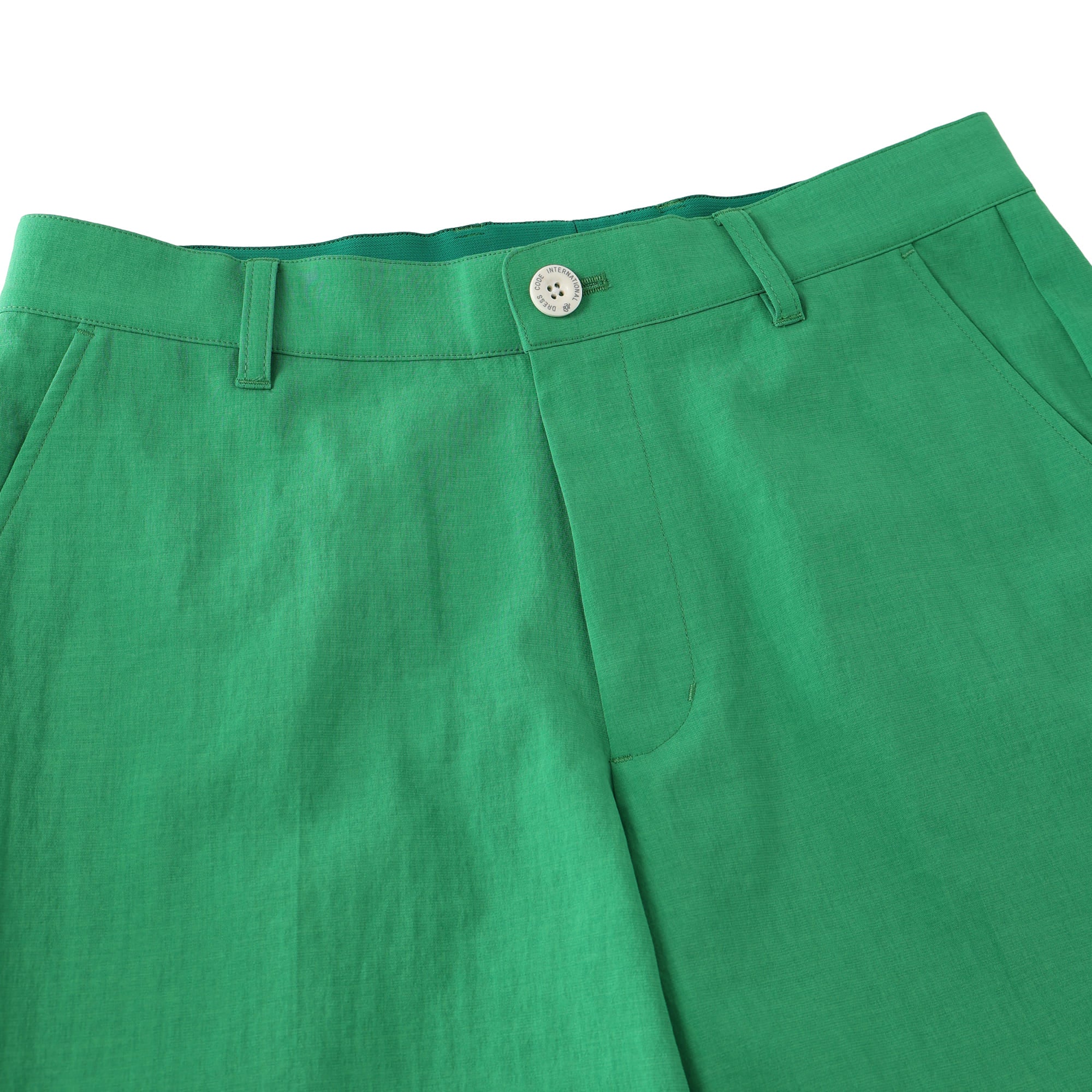 WOMEN EVALET Thick&Thin Stretch ショートパンツ グリーン