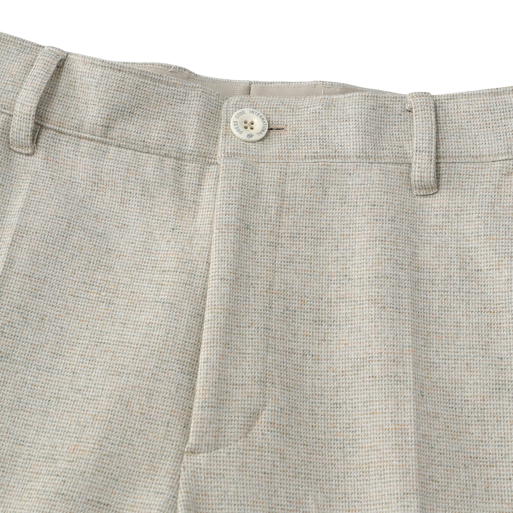 MEN ツイードピンヘッド ロングパンツ グレー