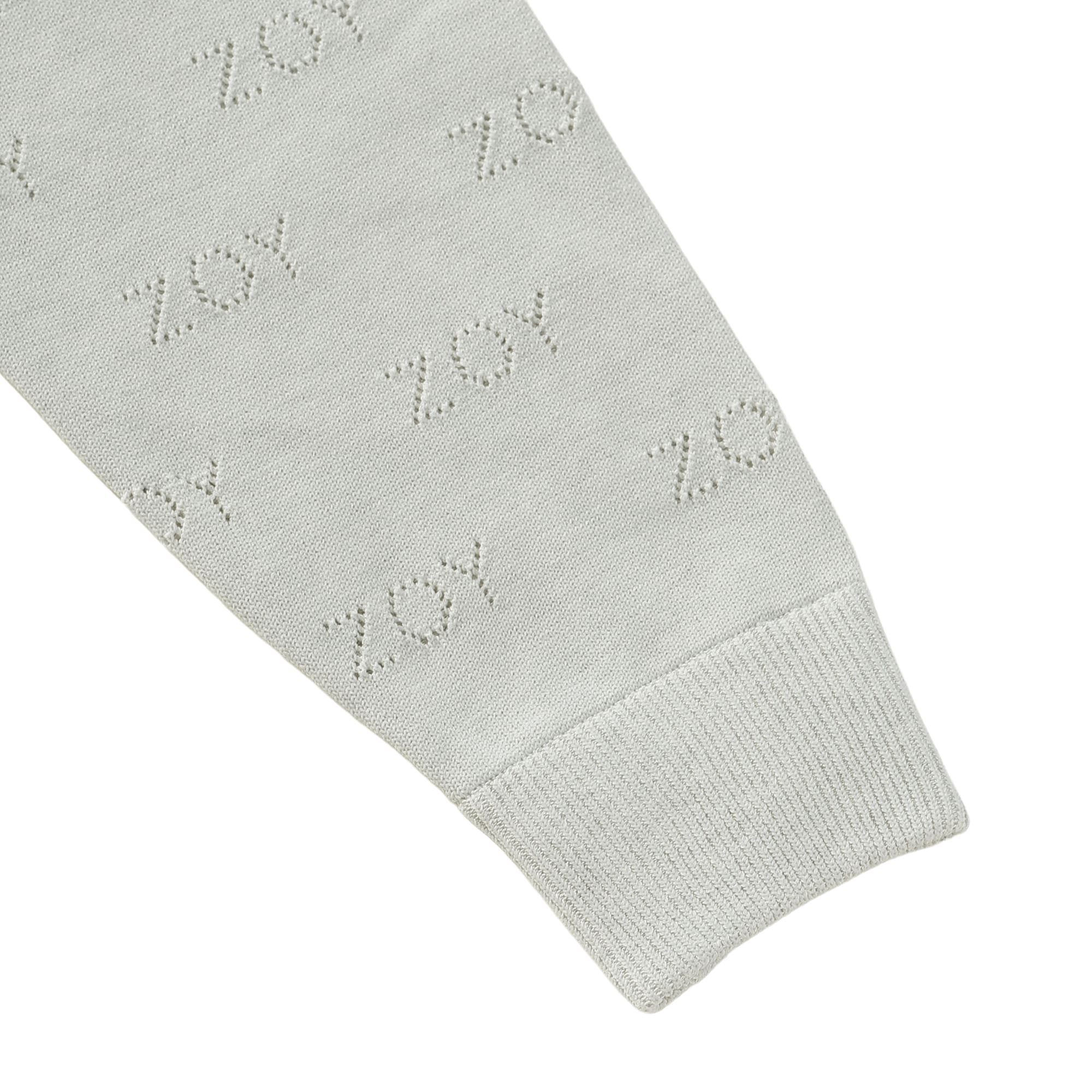 MEN ZOYアイレット天竺プレーティング 長袖セーター グレープ