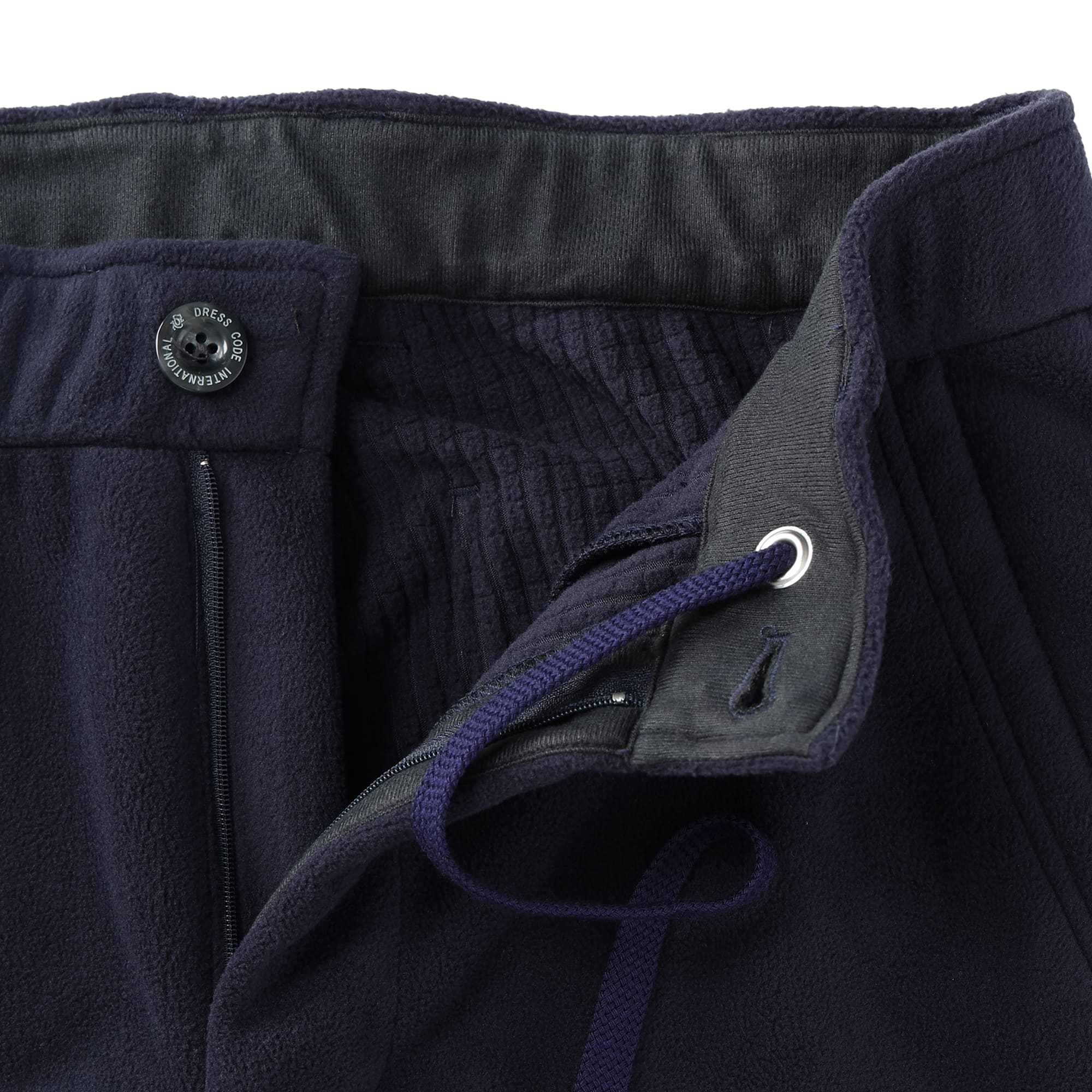 Men's Block Fleece Laminated Long Pants, Cream