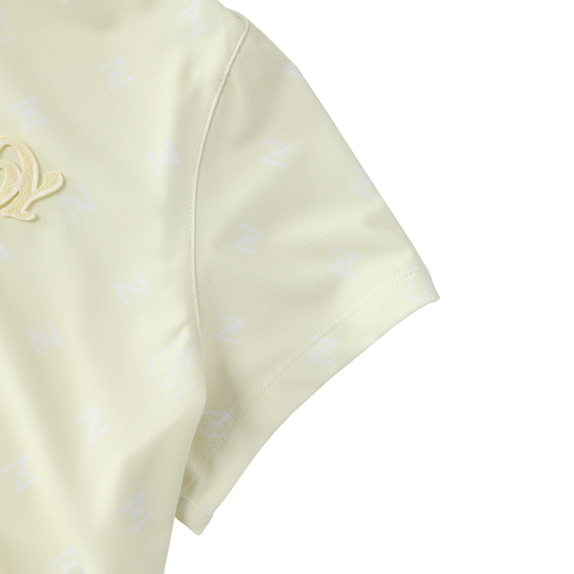 WOMEN Z fine pattern プリント 半袖シャツ クリームイエロー