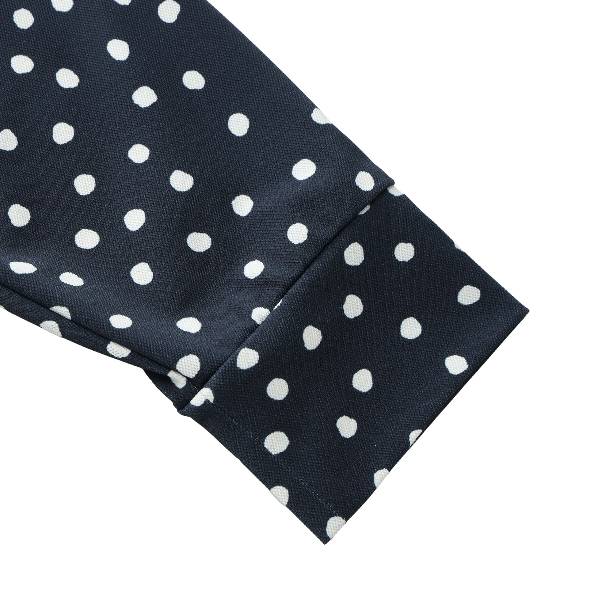 MEN ドットプリント 長袖シャツ ライトグレー