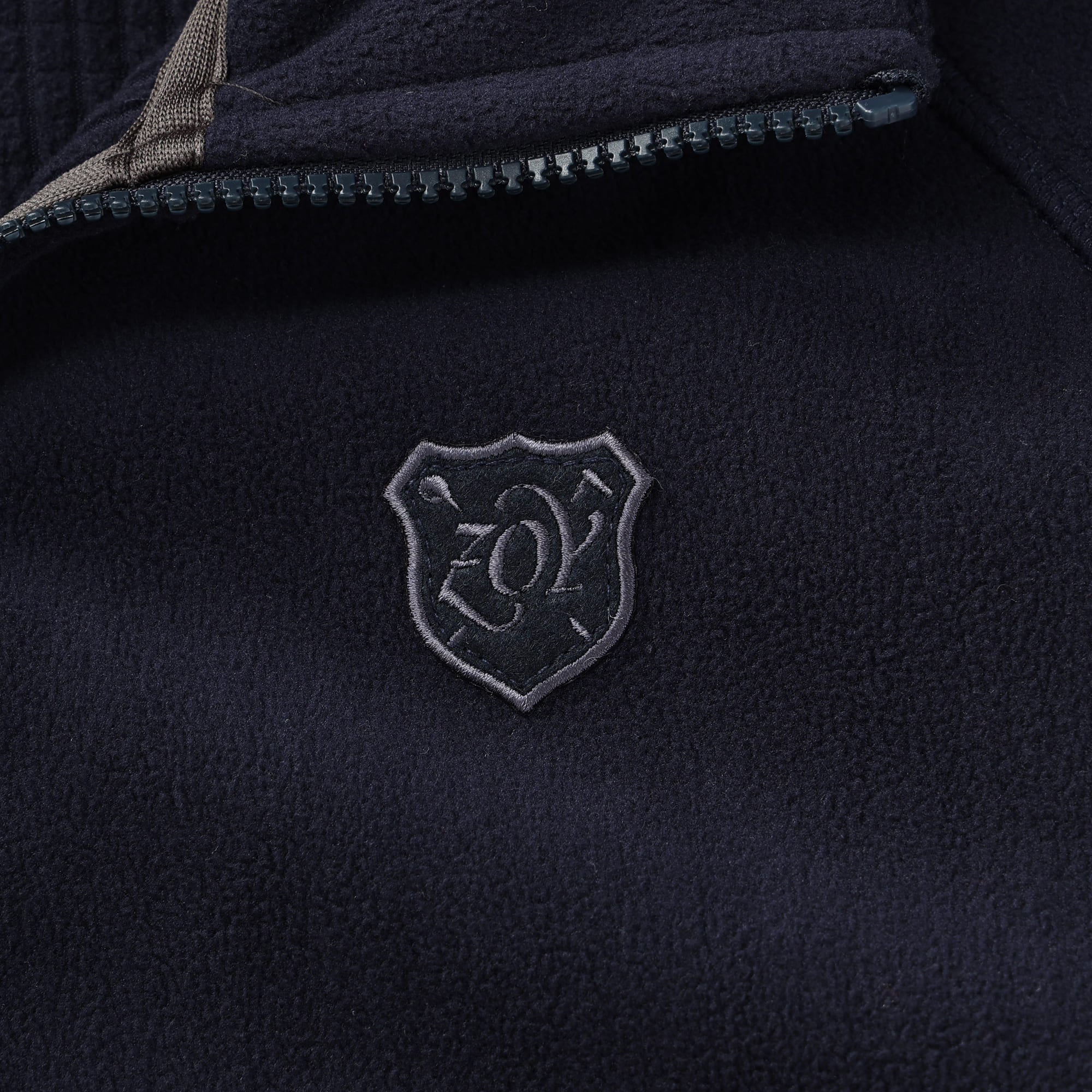 Men's Block Fleece Laminate Hoodie, Navy