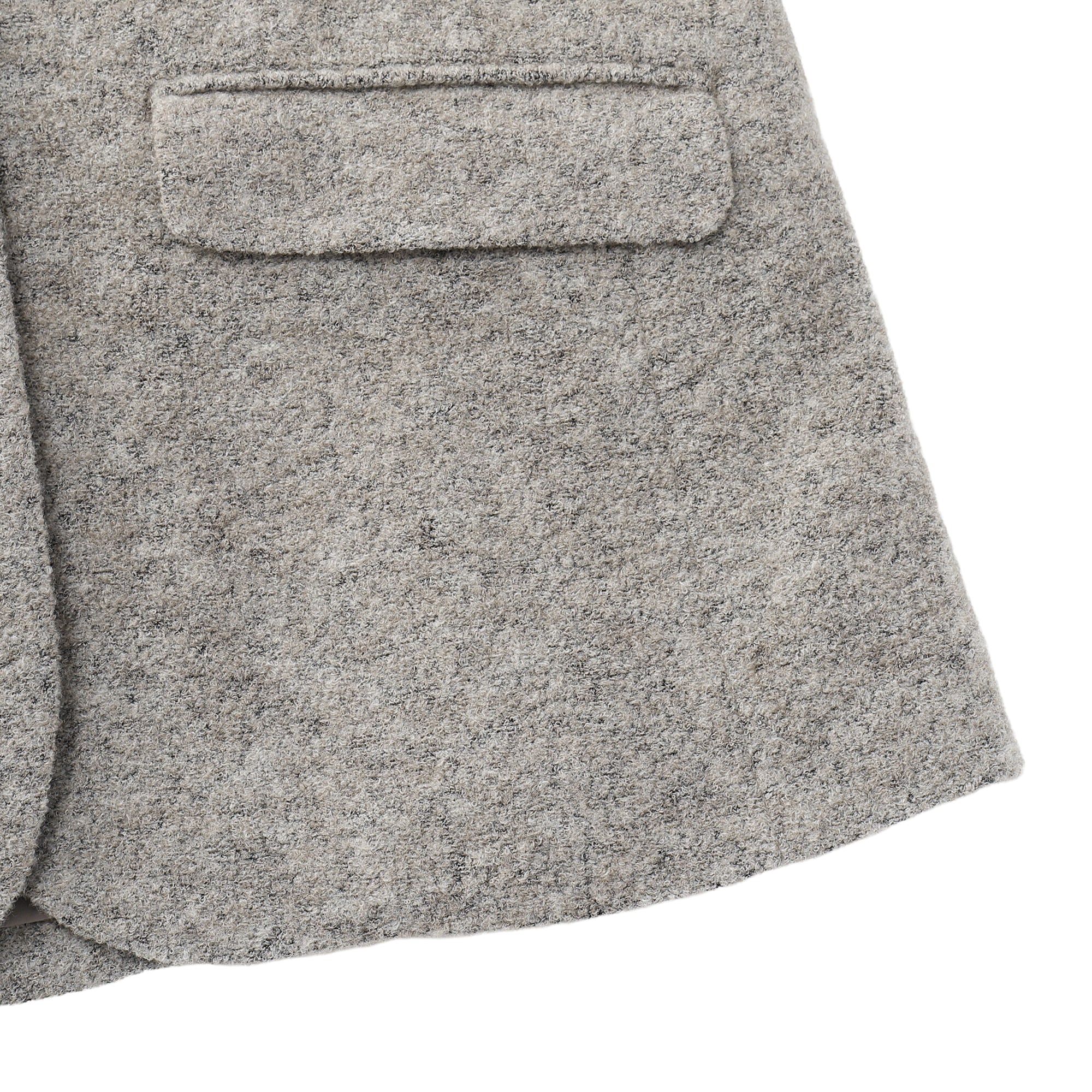 WOMEN WOOL RING KNIT ジャケット ネイビー