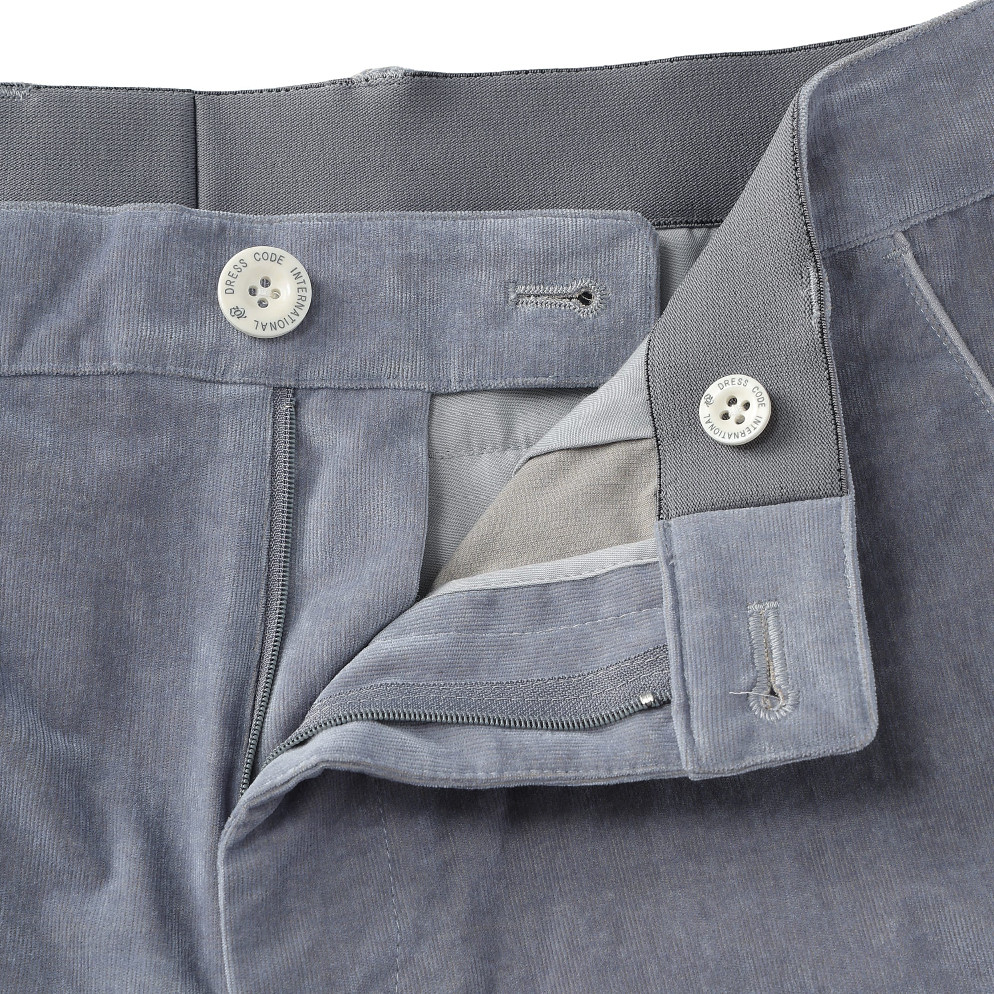 MEN 28W シャンブレーコール ロングパンツ アッシュ