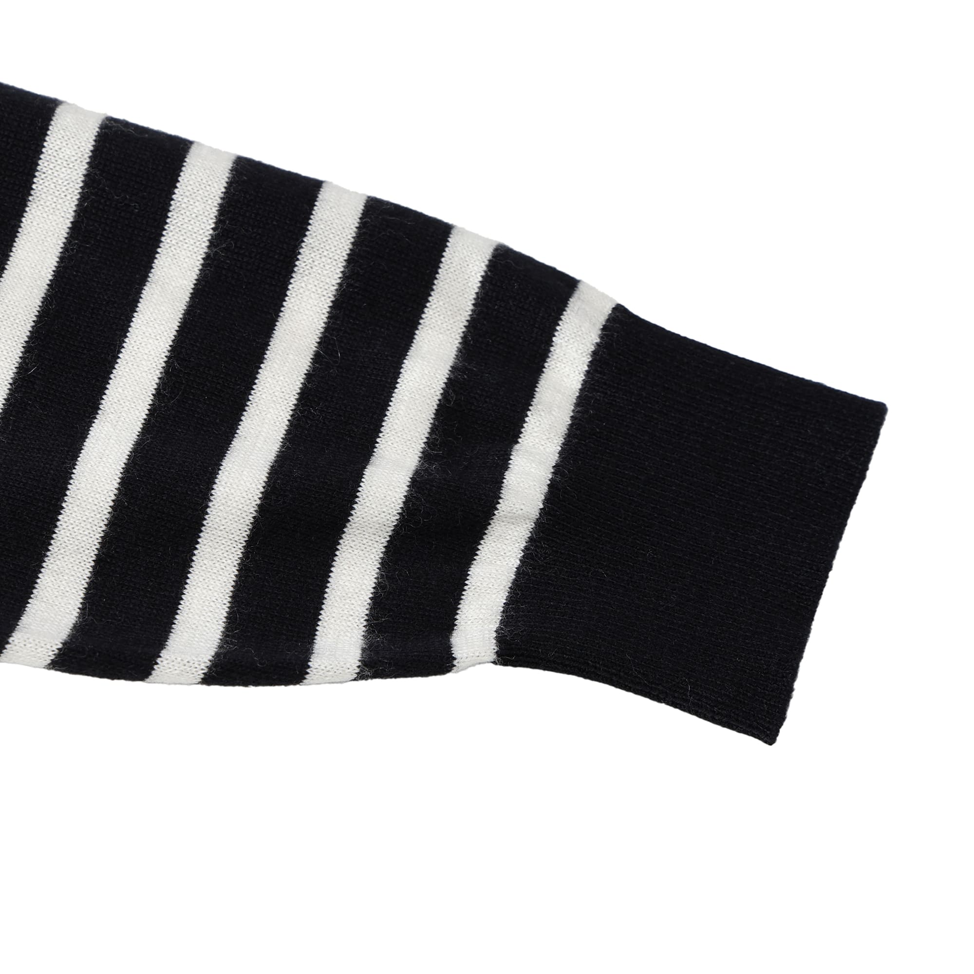 Women's Premium Cotton Striped Long Sleeve Sweater in Navy