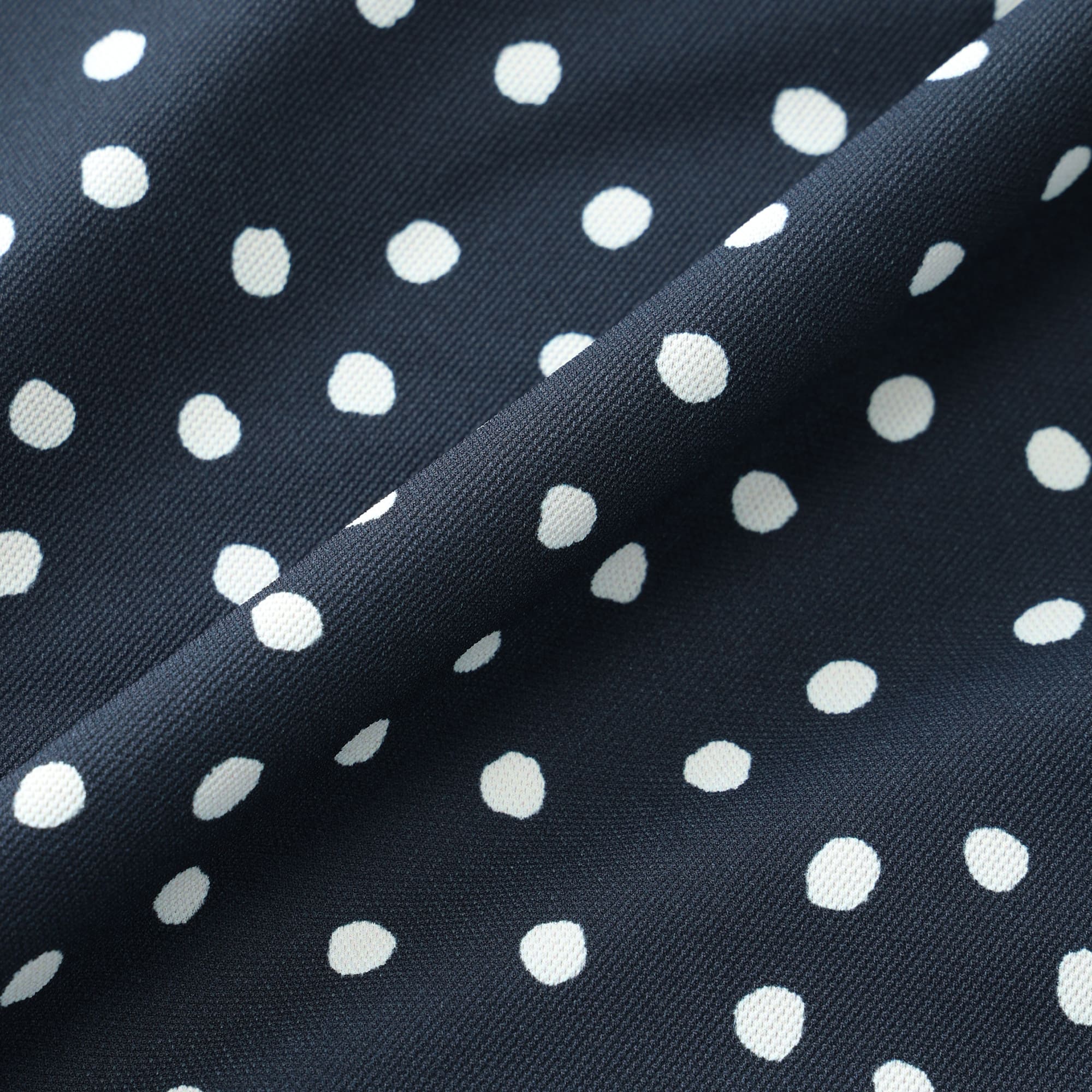 MEN ドットプリント 長袖シャツ ライトグレー