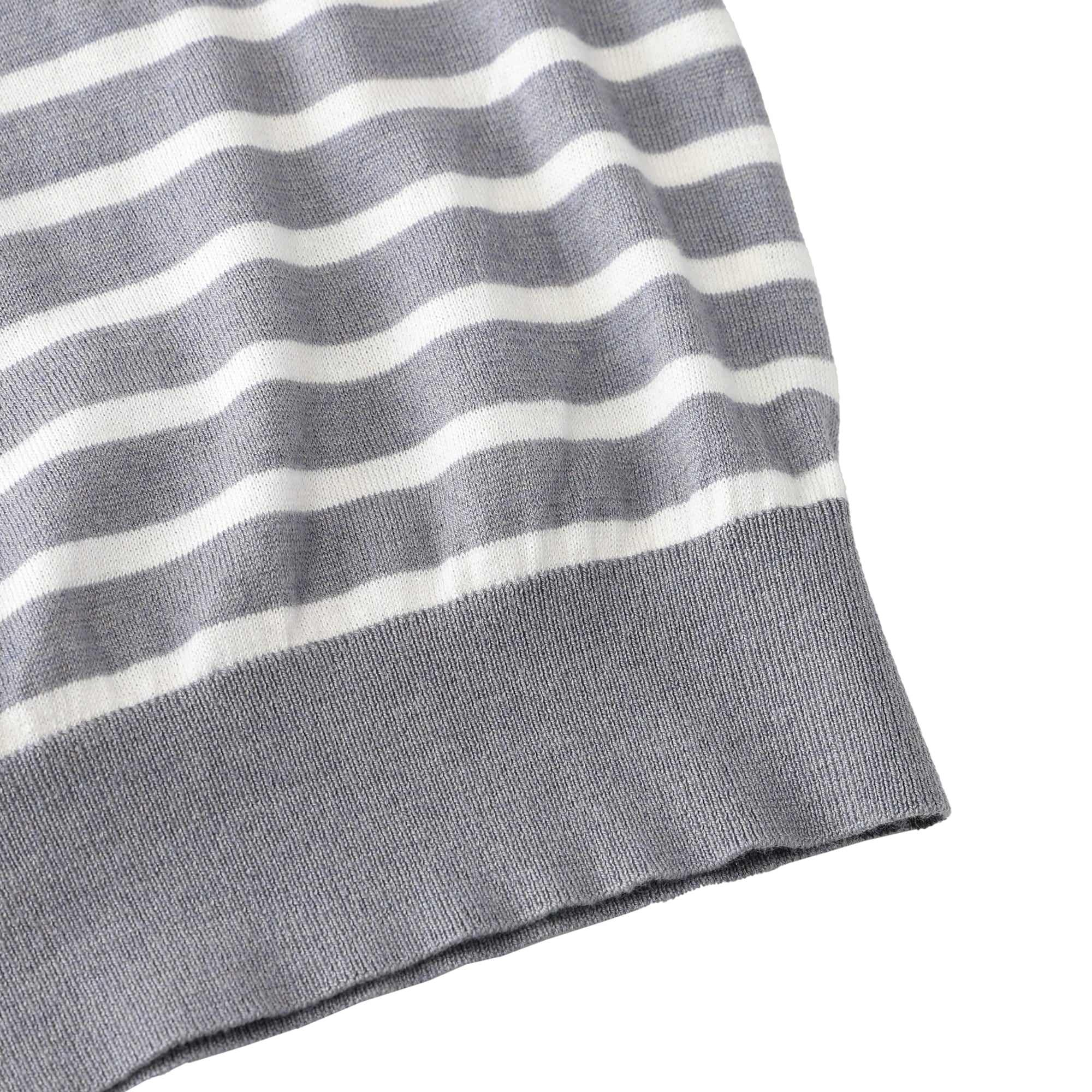 Men's Premium Cotton Striped Long Sleeve Sweater in Navy