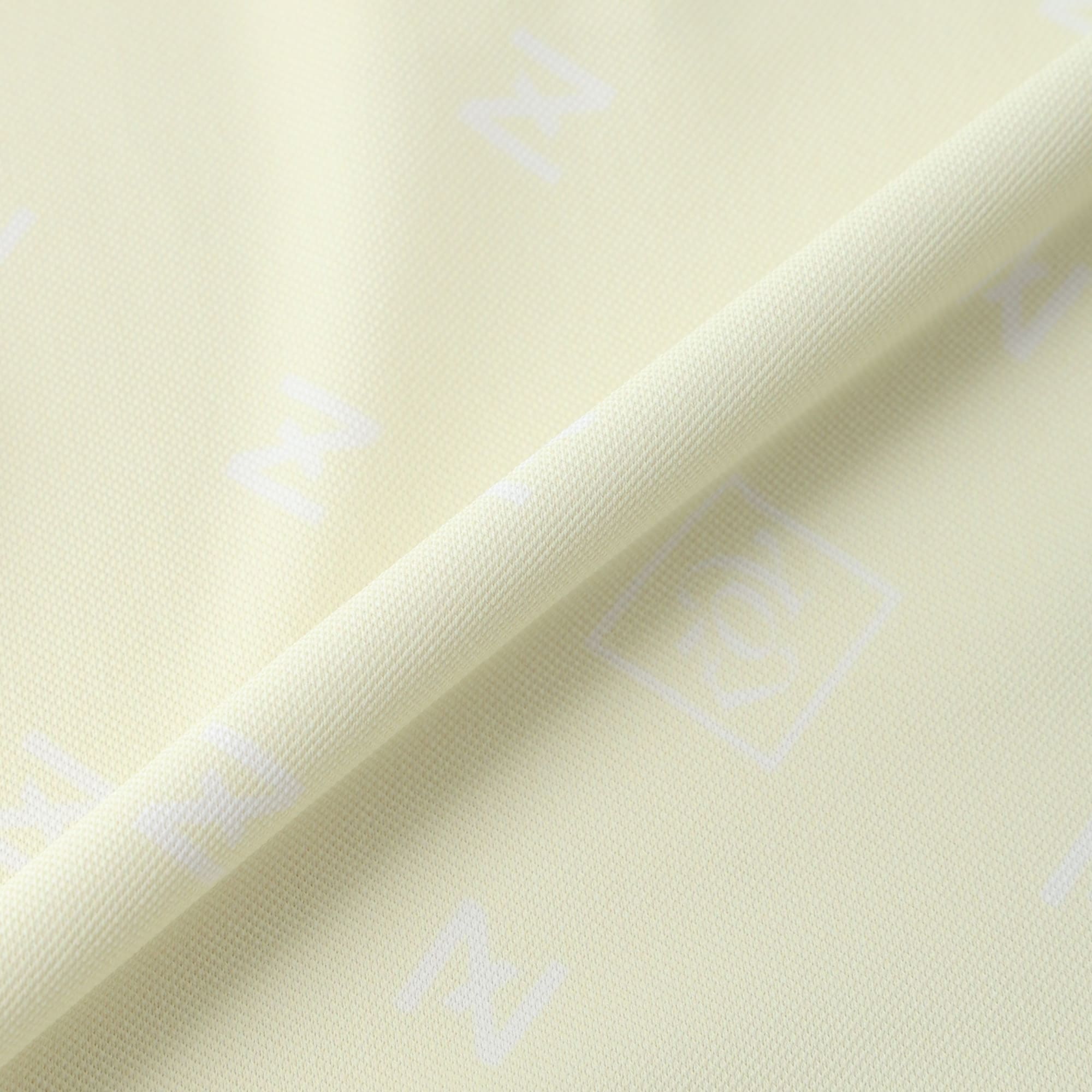 WOMEN Z fine pattern プリント 半袖シャツ クリームイエロー