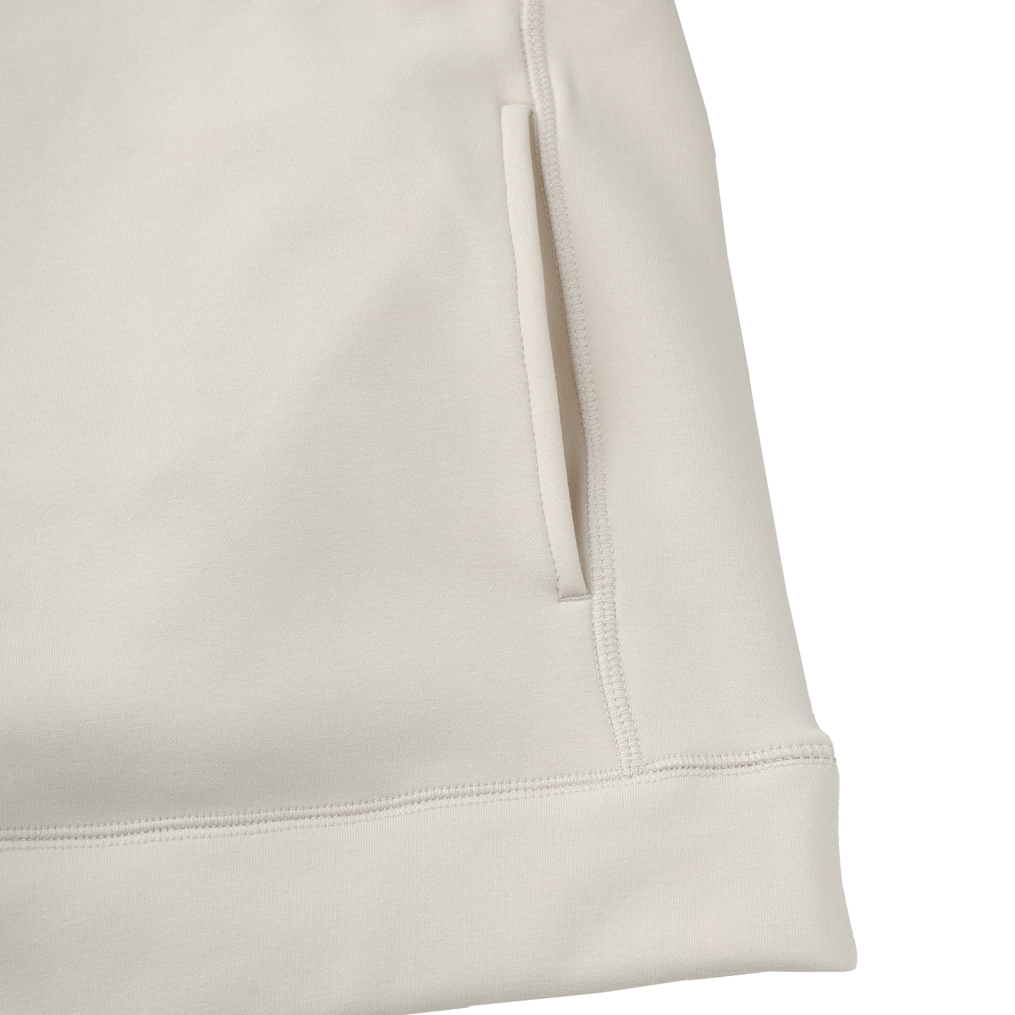 Men's Long-Staple Cotton Bomber Hoodie, Ivory, 071444028