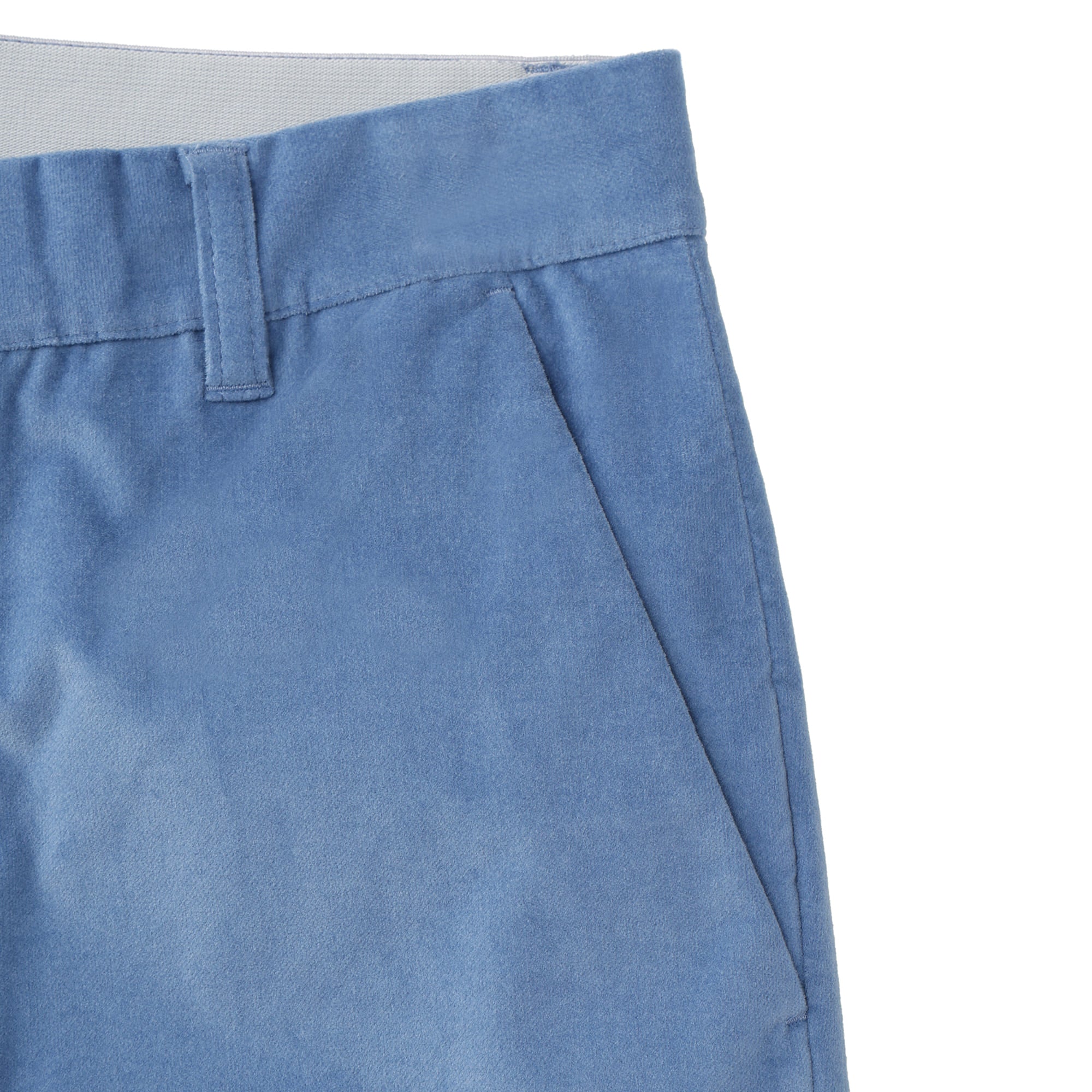 MEN COTTON velvetteen ロングパンツ ブルー