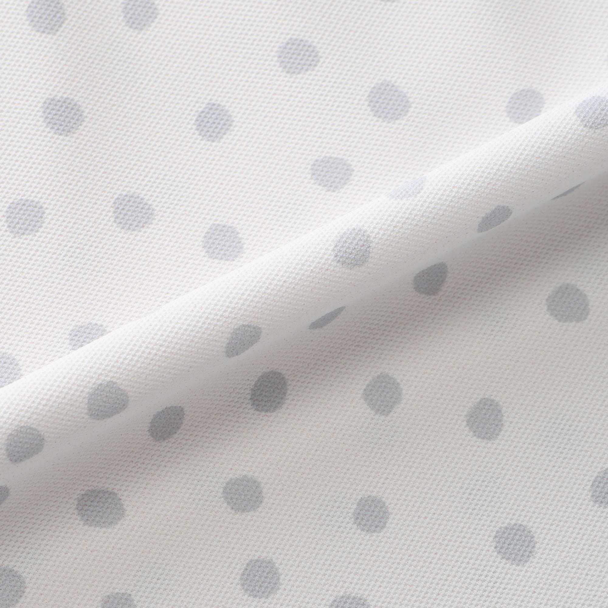 WOMEN ドットプリント 長袖シャツ ライトグレー