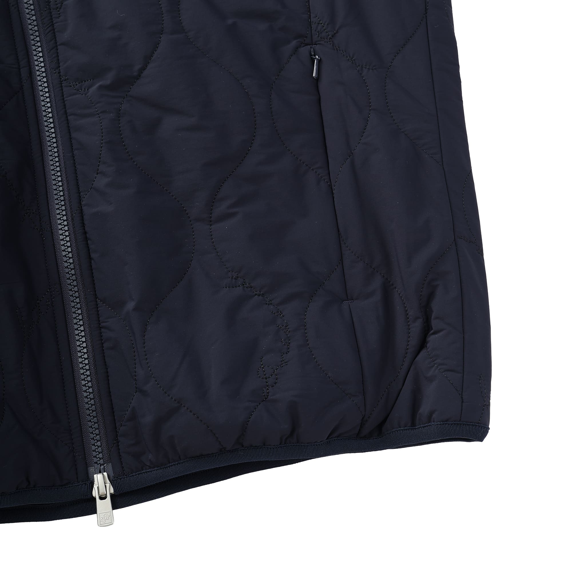 Men's Stretch Taffeta Quilted Padded Vest, Cream