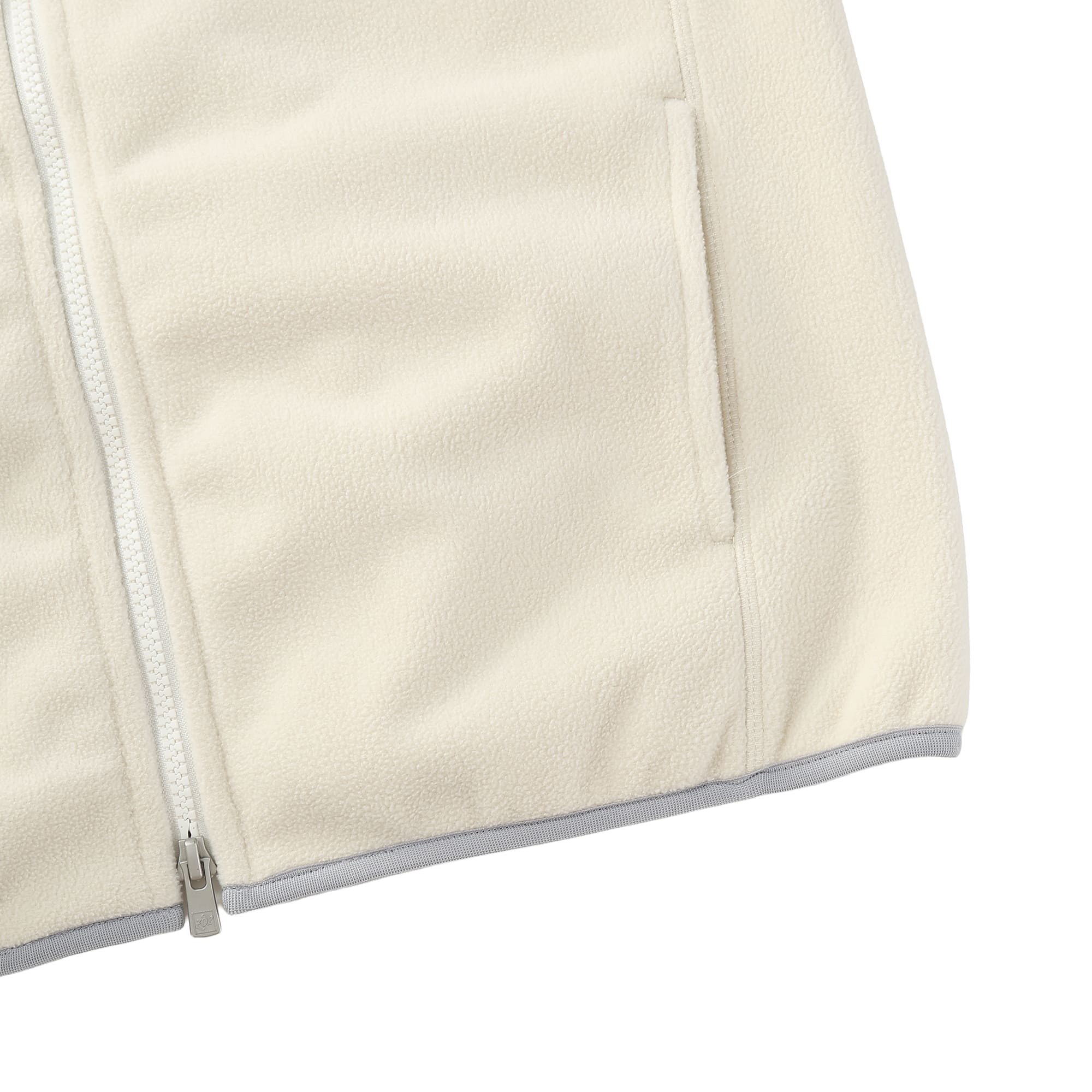 Women's Block Fleece Laminate Hoodie, Cream