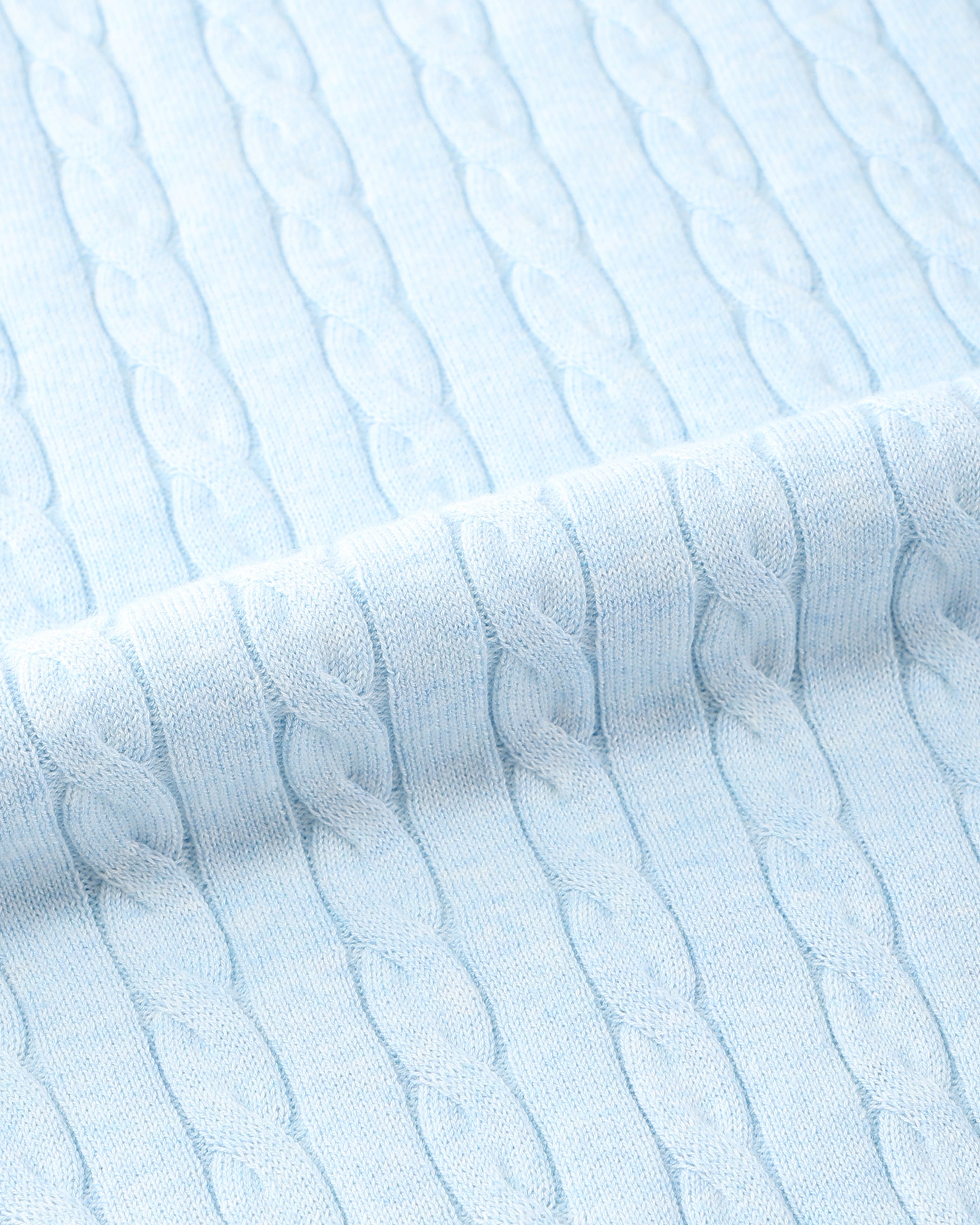 MEN ケーブルニット 長袖セーター ネイビー