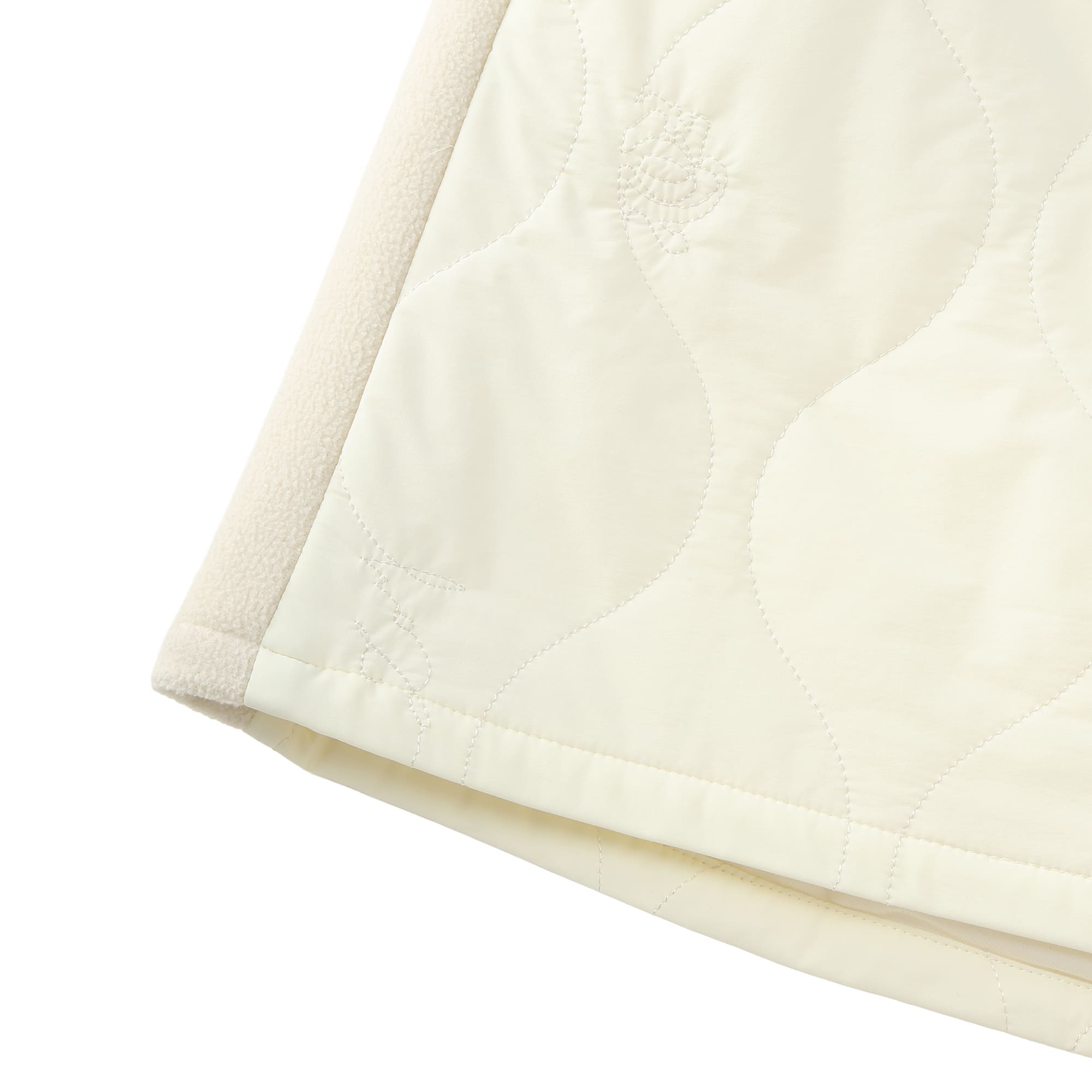 Women's Stretch Taffeta Quilted Skirt, Cream