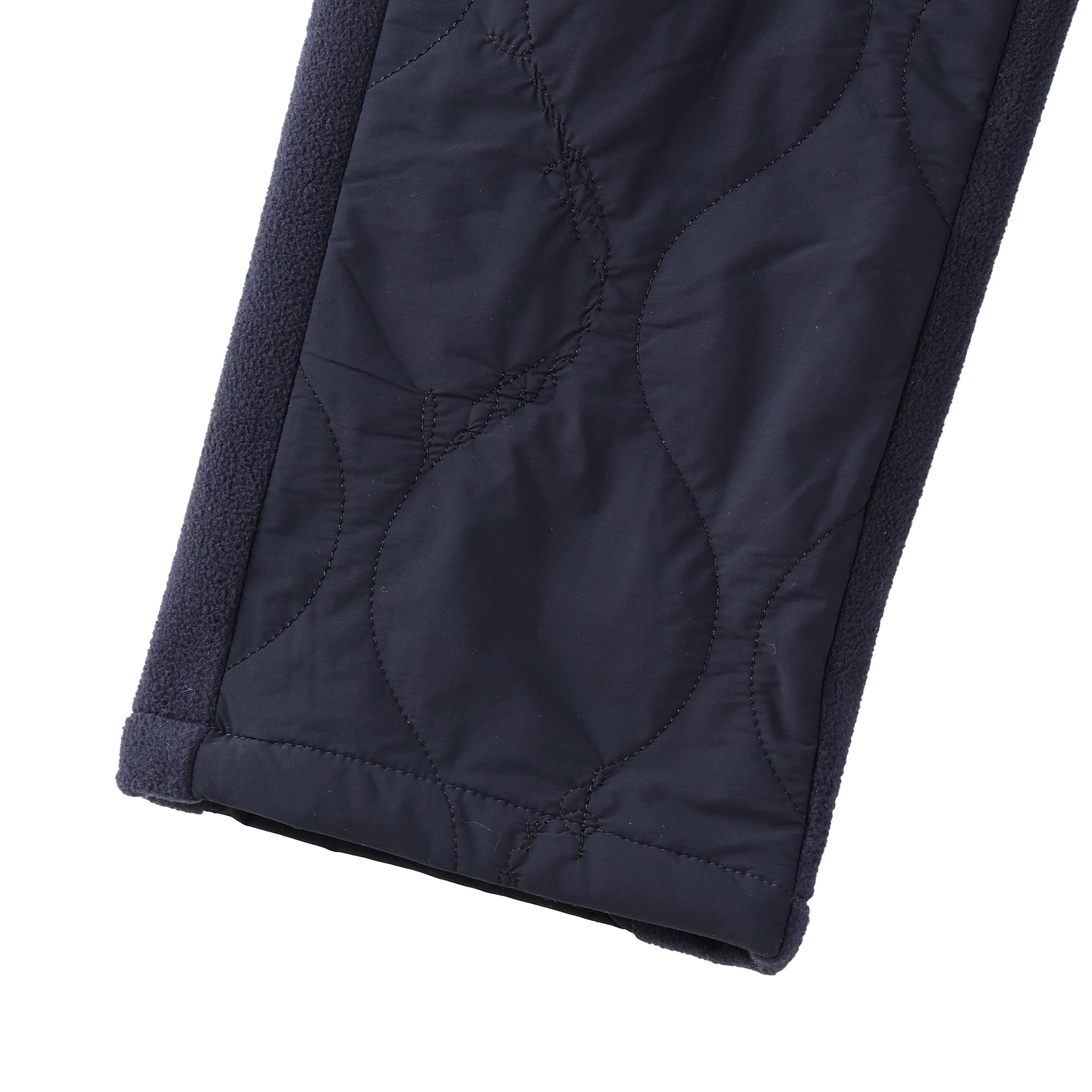 Men's Stretch Taffeta Quilted Long Pants, Cream