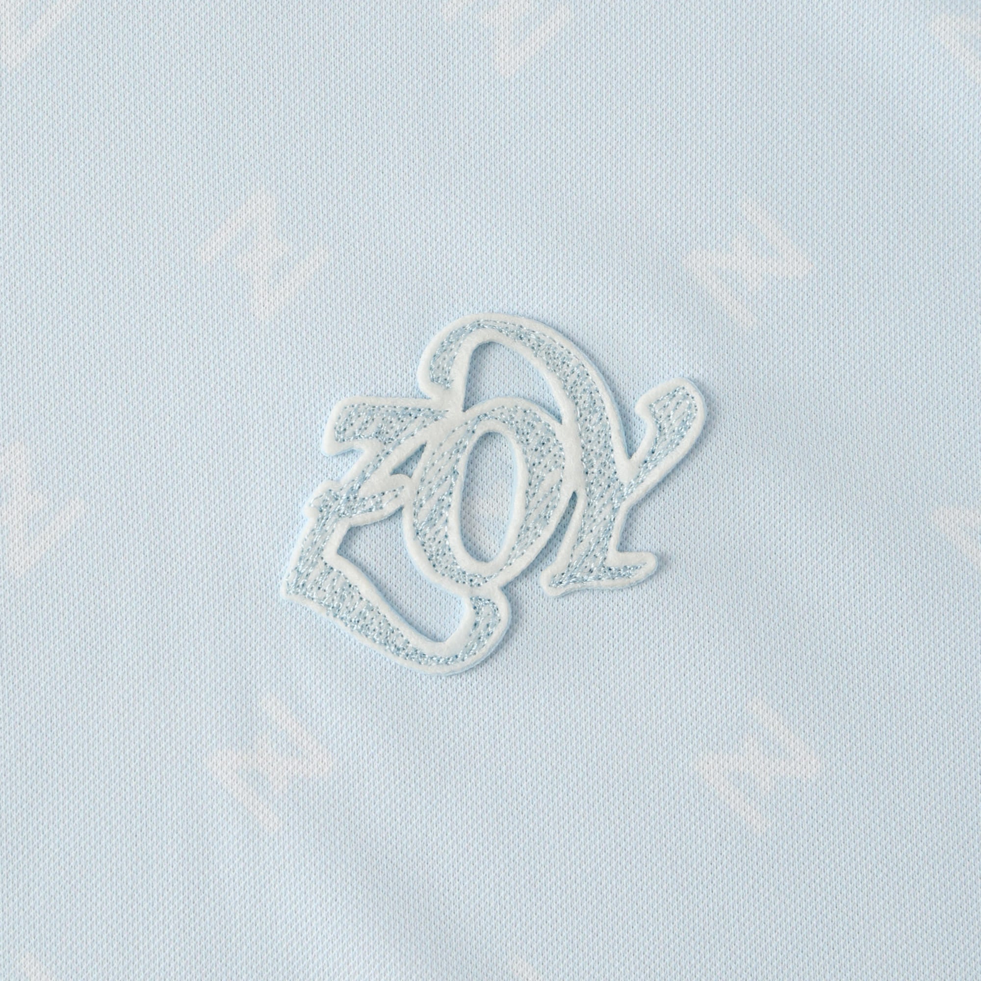 MEN Z fine pattern プリント 半袖シャツ サックスブルー